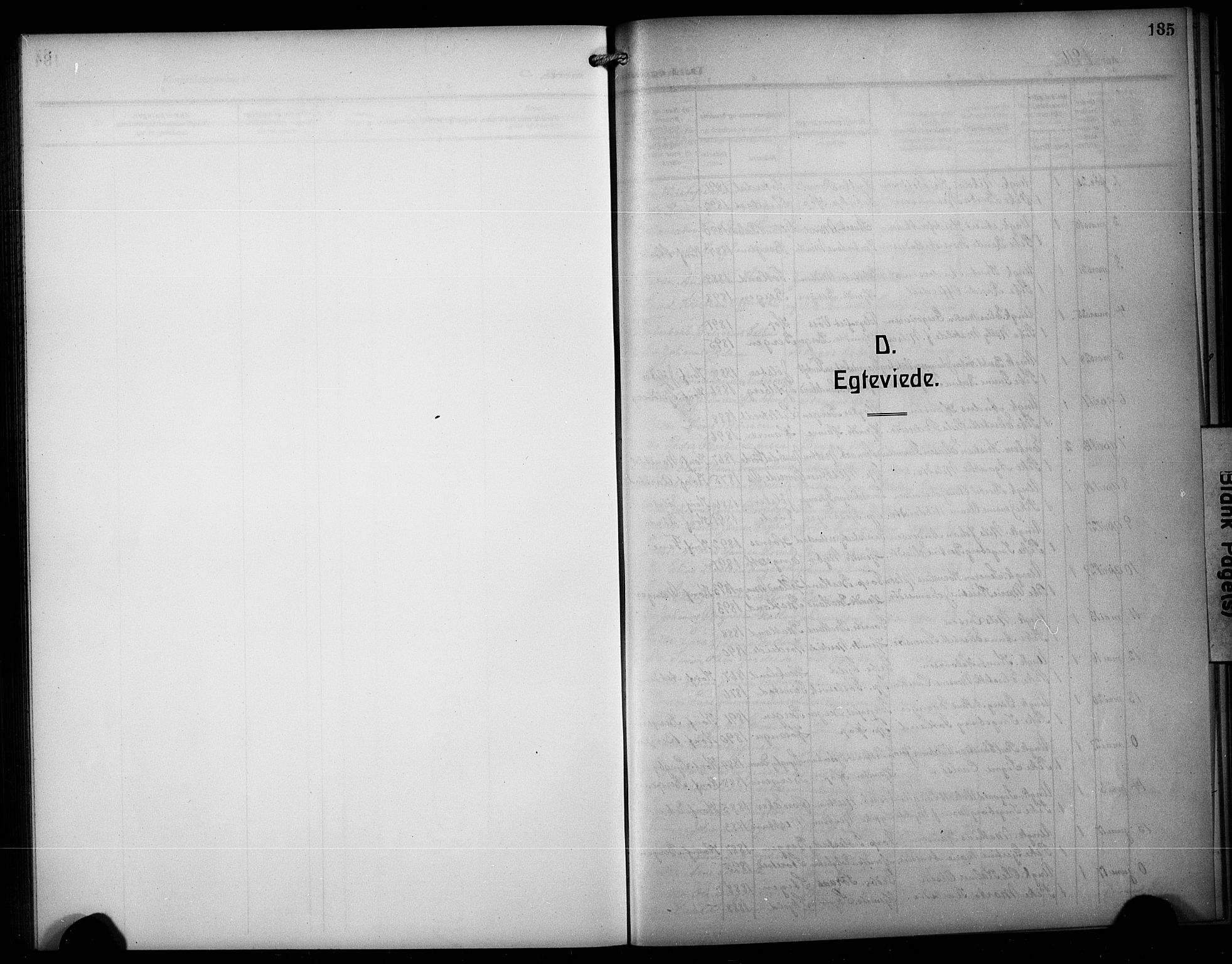 Birkeland Sokneprestembete, SAB/A-74601/H/Hab: Parish register (copy) no. A 7, 1916-1923, p. 185