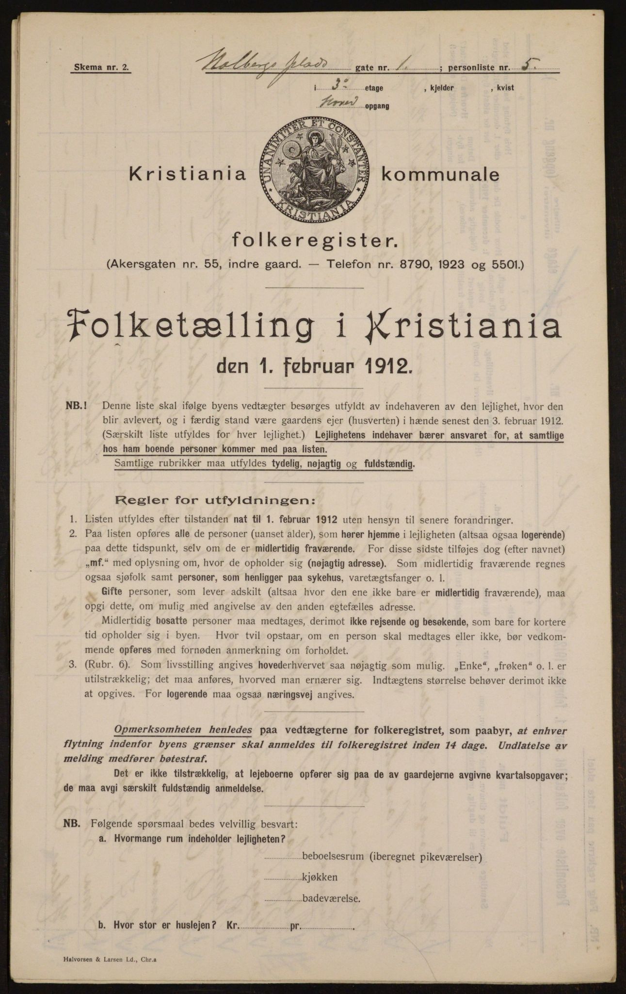 OBA, Municipal Census 1912 for Kristiania, 1912, p. 40930