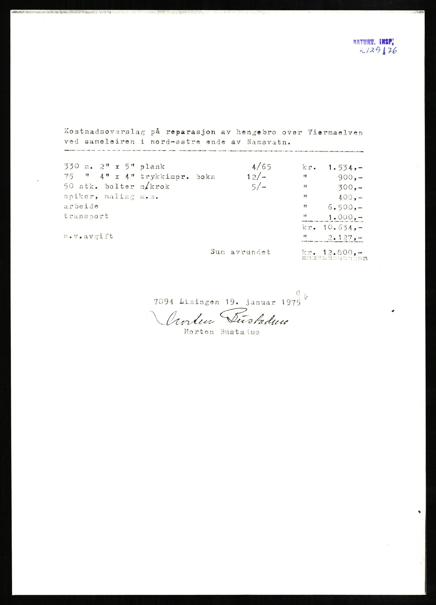 Statens naturverninspektør, RA/S-2464/D/L0082: Nasjonalparker, 1961-1982, p. 18