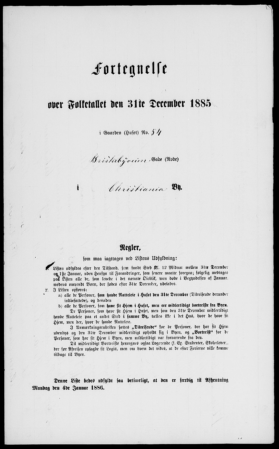 RA, 1885 census for 0301 Kristiania, 1885, p. 5320