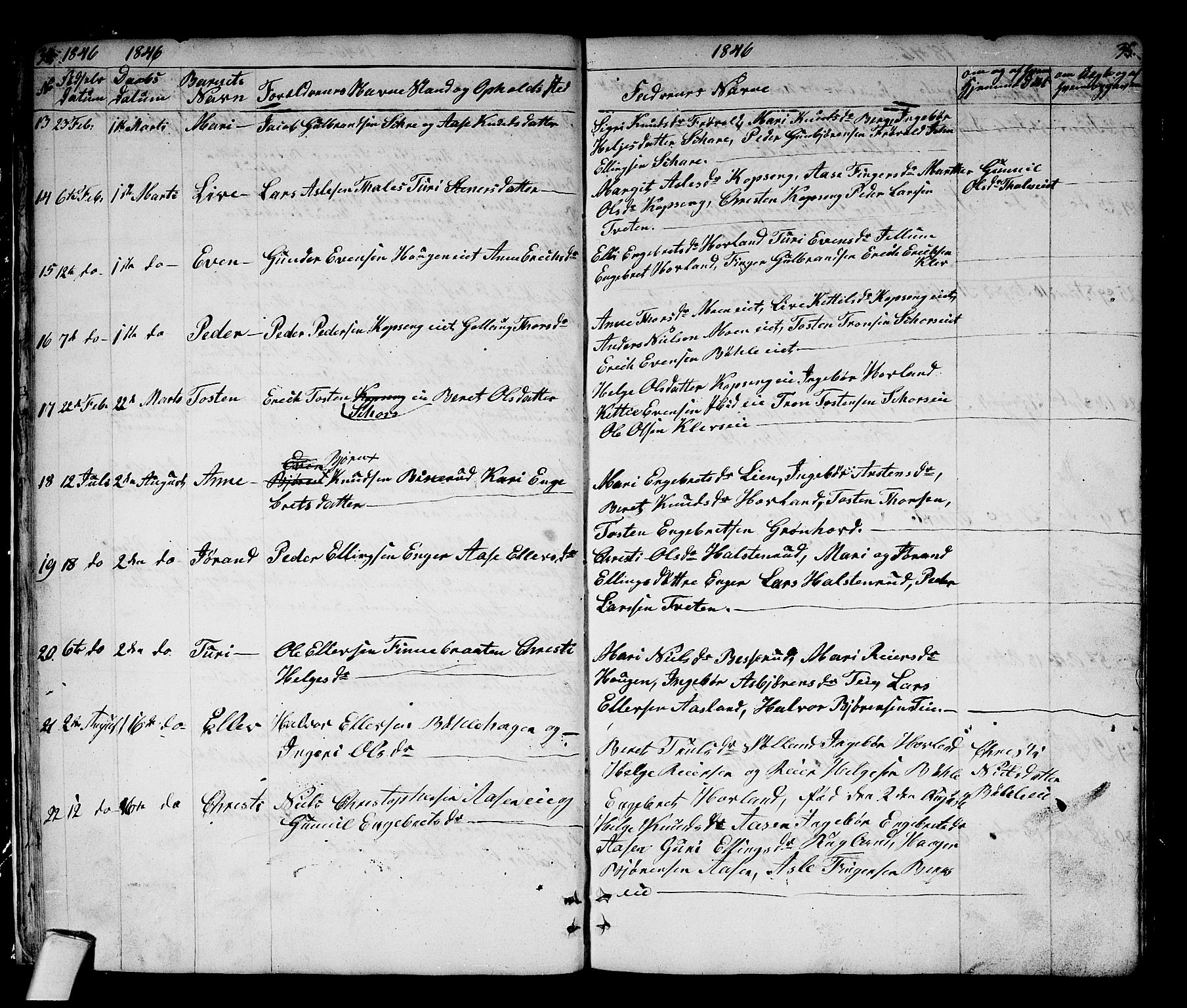 Sigdal kirkebøker, SAKO/A-245/G/Gb/L0001: Parish register (copy) no. II 1, 1841-1874, p. 34-35
