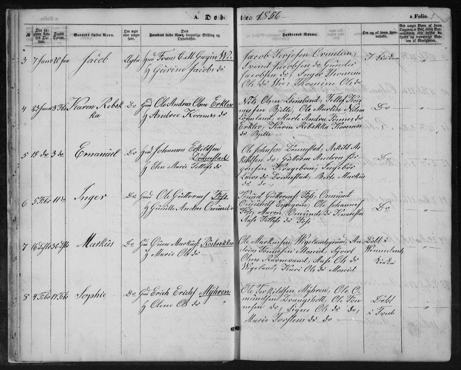 Tveit sokneprestkontor, AV/SAK-1111-0043/F/Fb/L0003: Parish register (copy) no. B 3, 1854-1886, p. 9