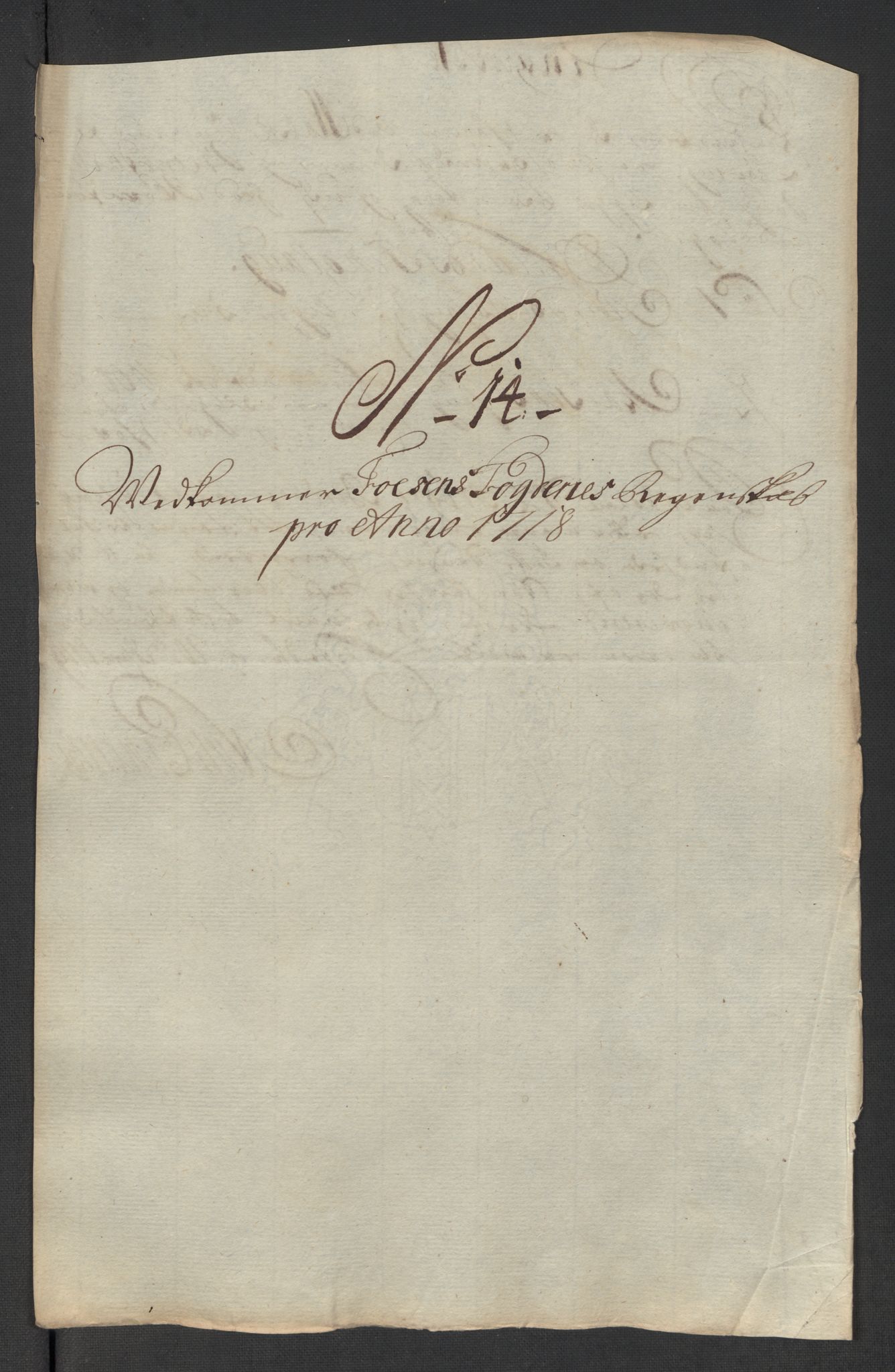 Rentekammeret inntil 1814, Reviderte regnskaper, Fogderegnskap, AV/RA-EA-4092/R57/L3866: Fogderegnskap Fosen, 1718, p. 119