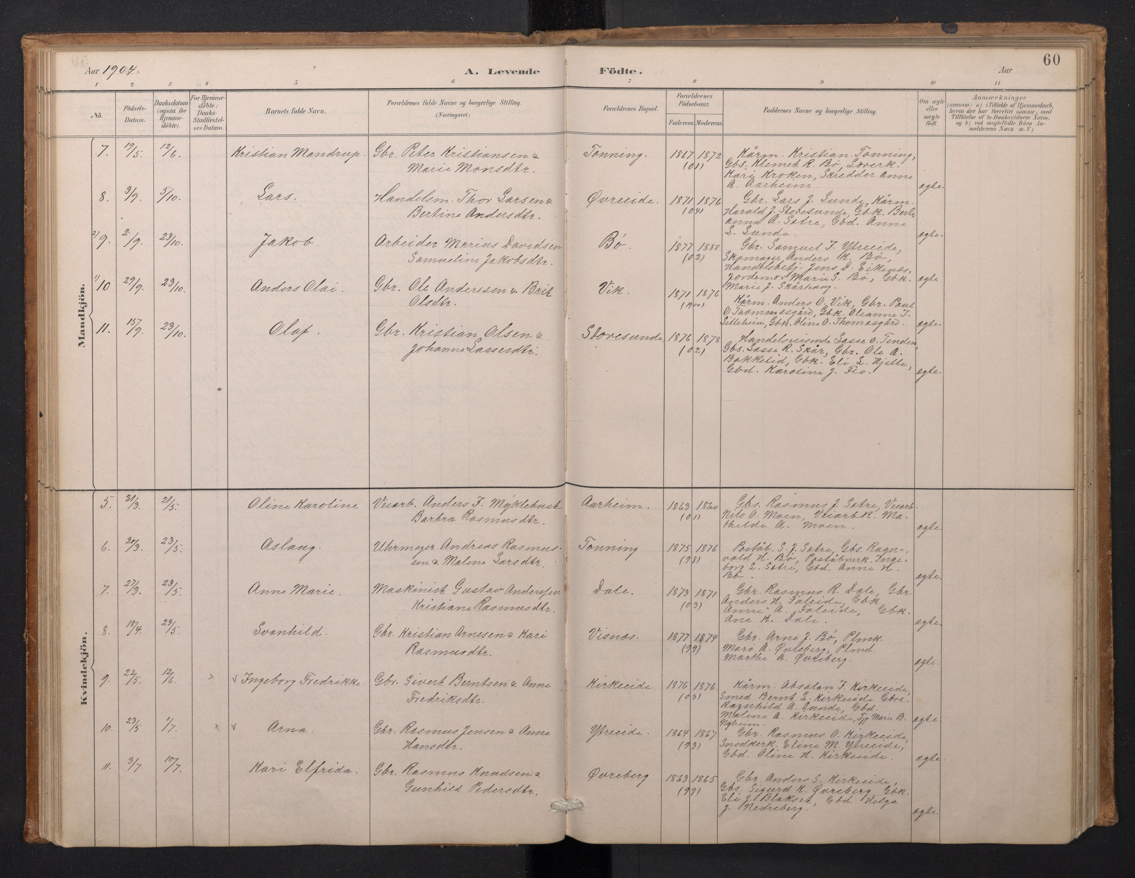 Stryn Sokneprestembete, AV/SAB-A-82501: Parish register (copy) no. A 2, 1883-1905, p. 59b-60a