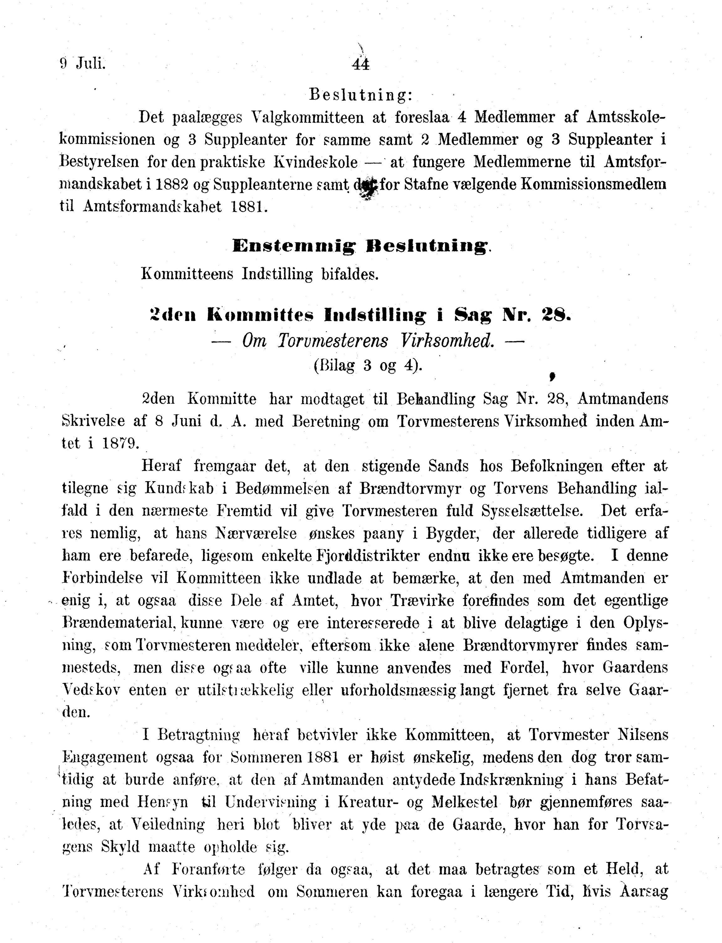 Nordland Fylkeskommune. Fylkestinget, AIN/NFK-17/176/A/Ac/L0013: Fylkestingsforhandlinger 1880, 1880