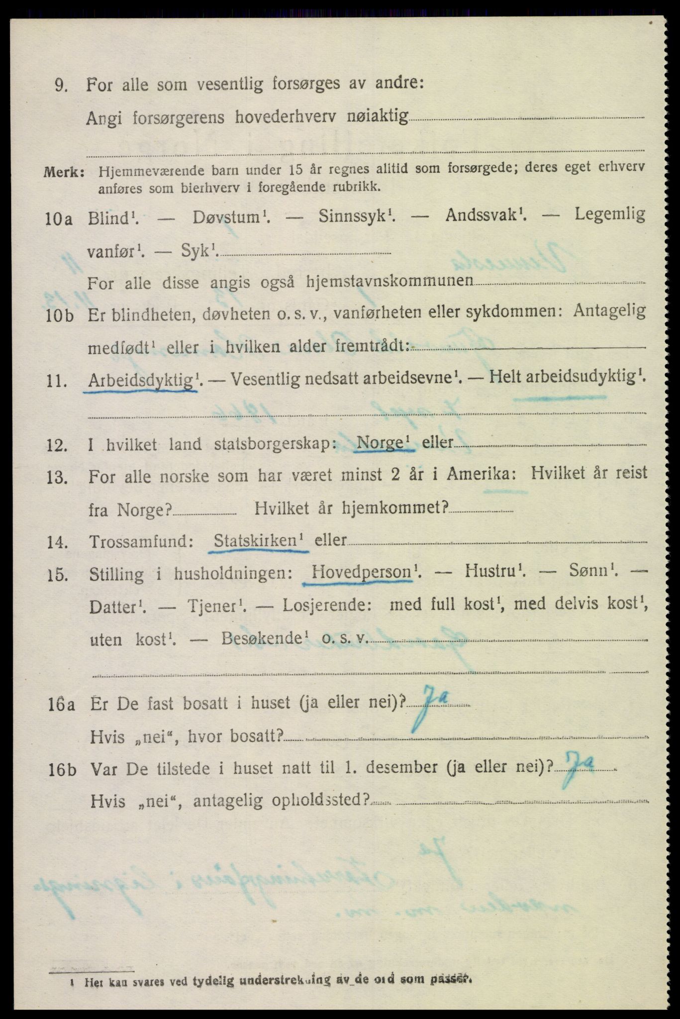 SAK, 1920 census for Vennesla, 1920, p. 7093