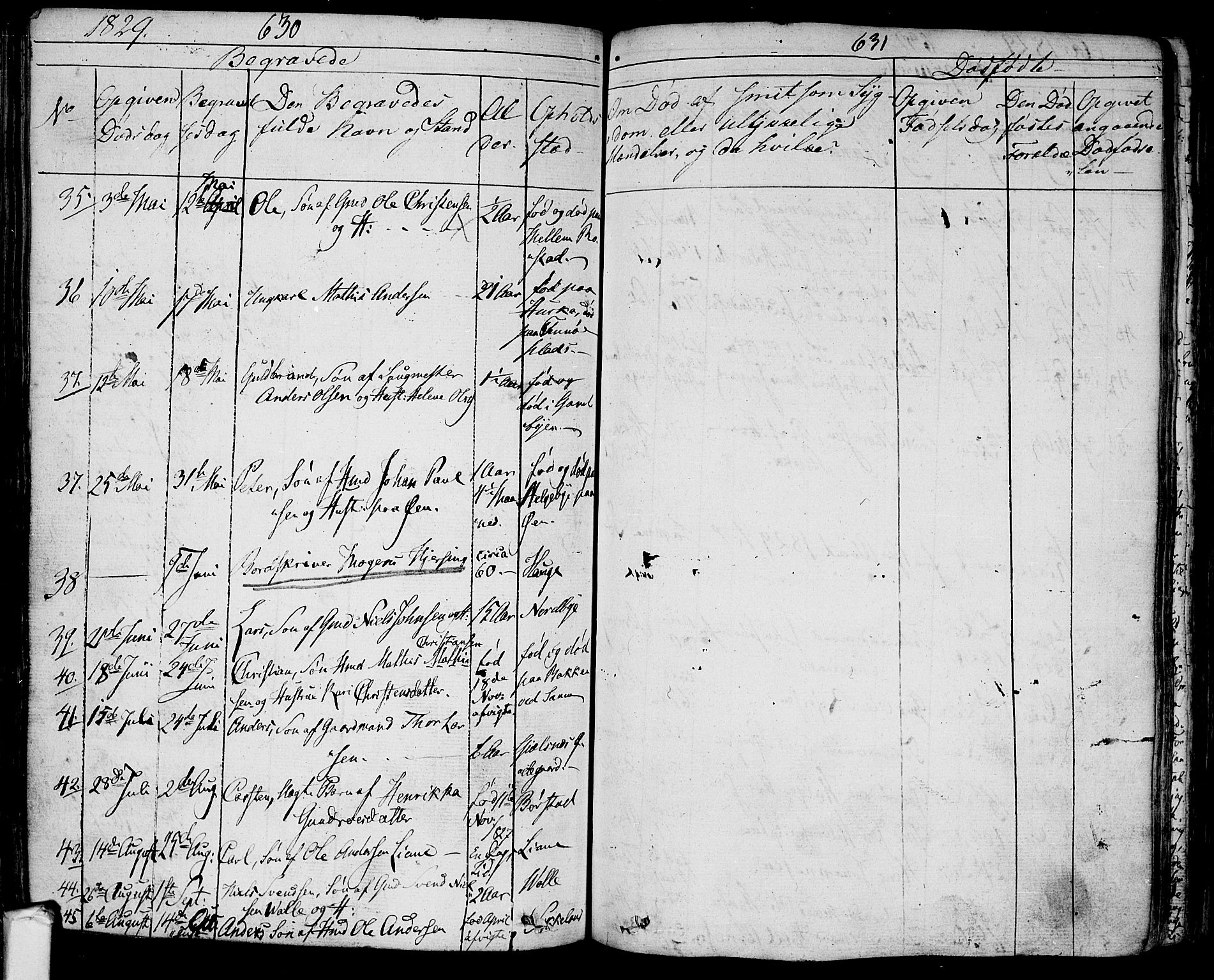 Tune prestekontor Kirkebøker, AV/SAO-A-2007/F/Fa/L0006: Parish register (official) no. 6, 1823-1831, p. 630-631