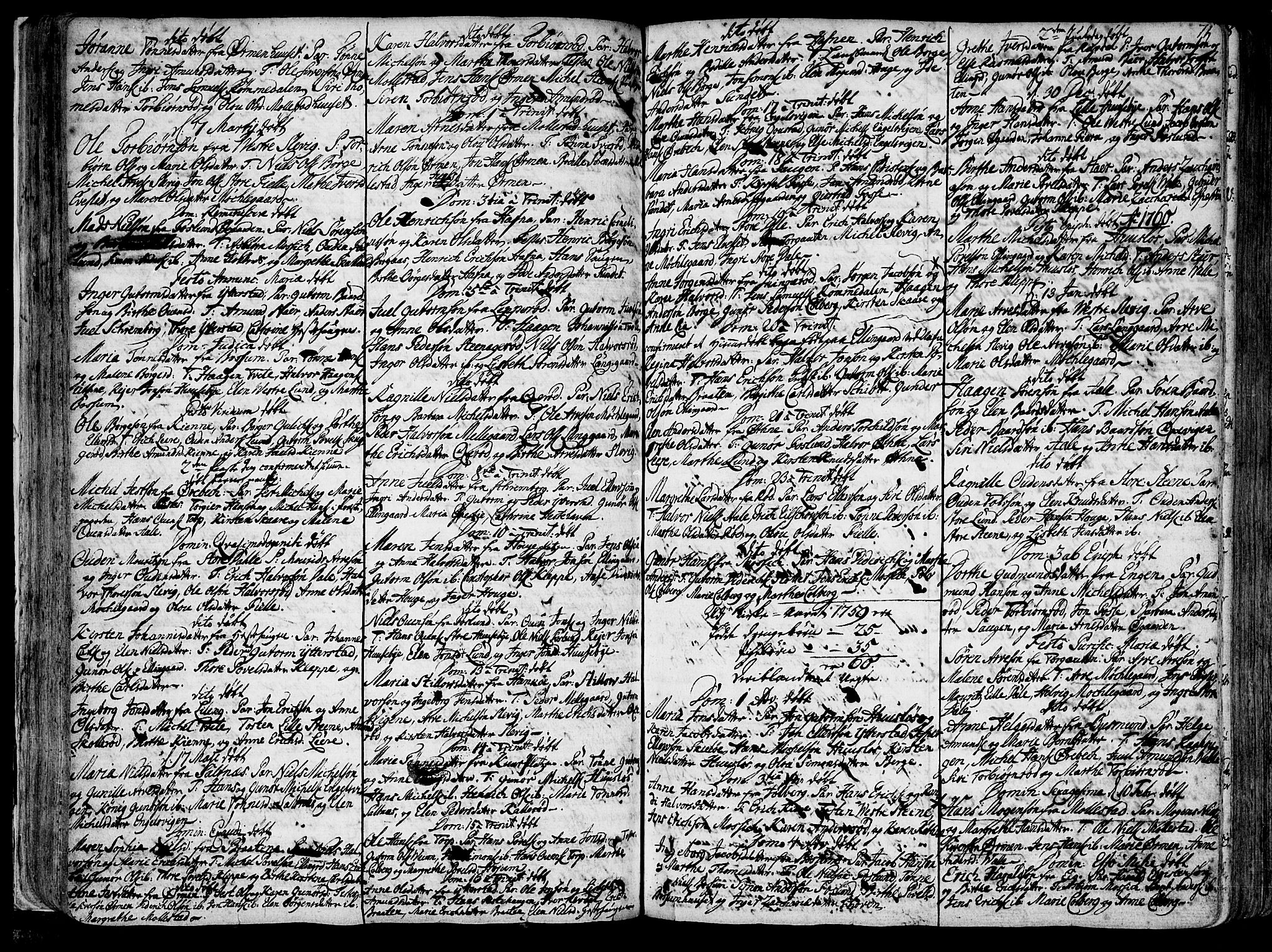 Onsøy prestekontor Kirkebøker, AV/SAO-A-10914/F/Fa/L0001: Parish register (official) no. I 1, 1733-1814, p. 71