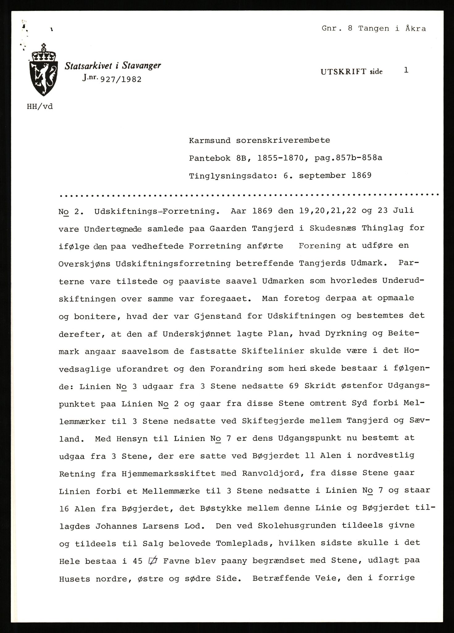 Statsarkivet i Stavanger, AV/SAST-A-101971/03/Y/Yj/L0085: Avskrifter sortert etter gårdsnavn: Sørhus - Tastad øvre, 1750-1930, p. 465