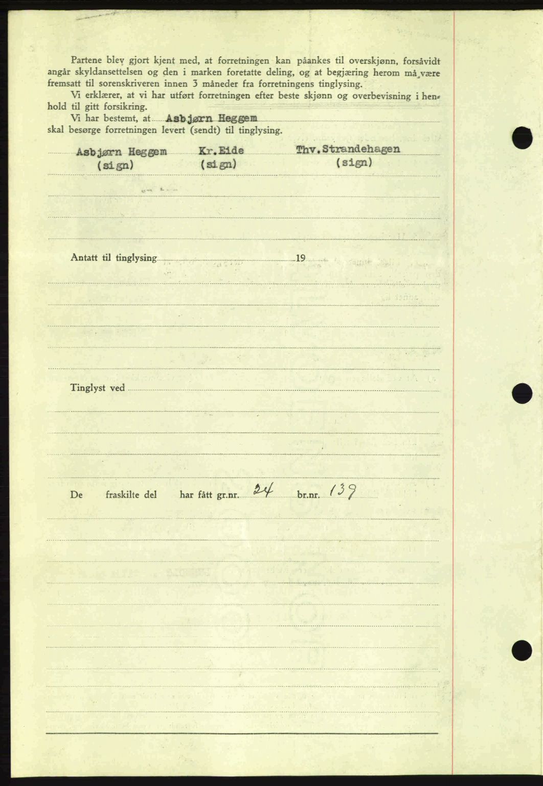 Romsdal sorenskriveri, AV/SAT-A-4149/1/2/2C: Mortgage book no. A7, 1939-1939, Diary no: : 1877/1939