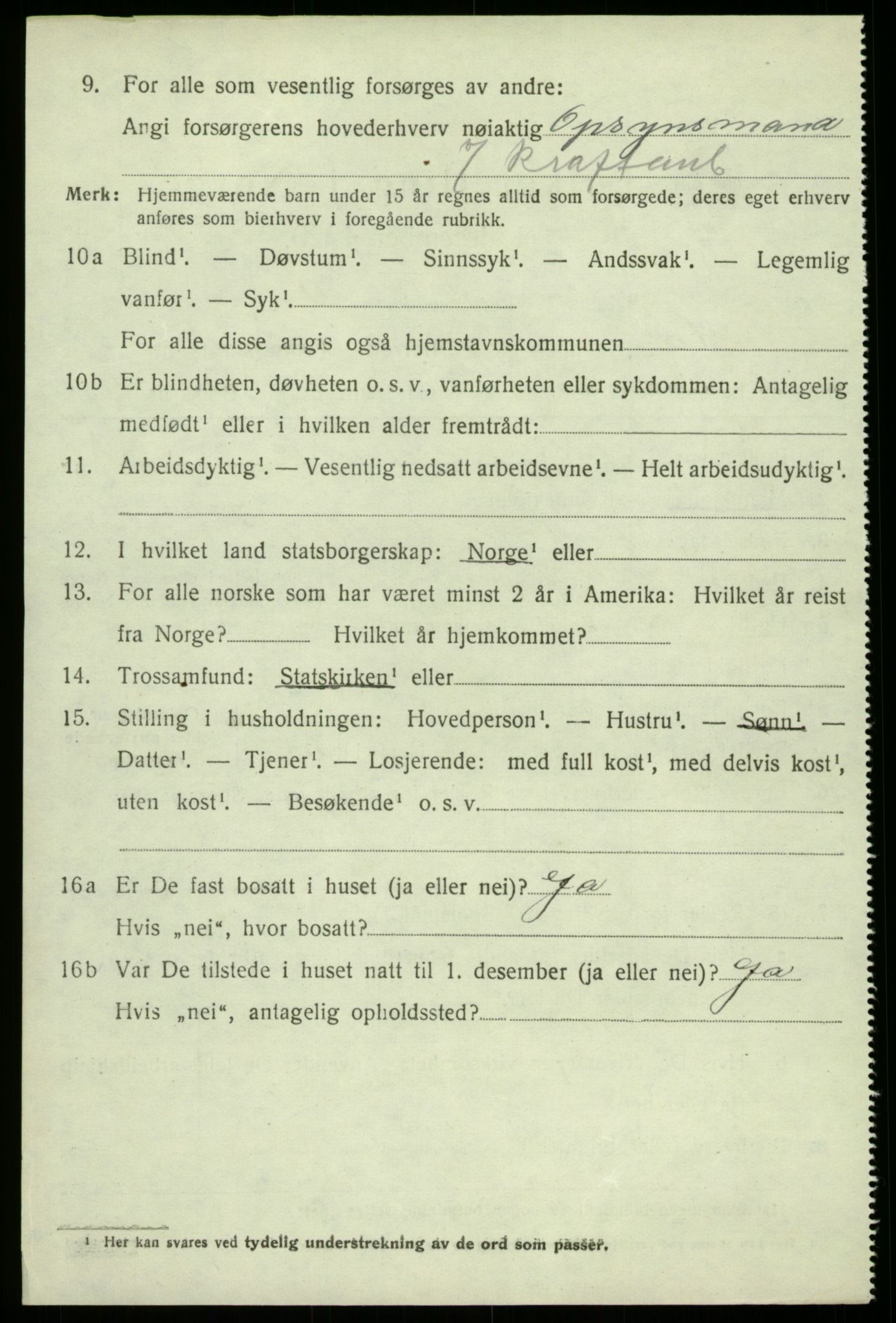 SAB, 1920 census for Samnanger, 1920, p. 3846