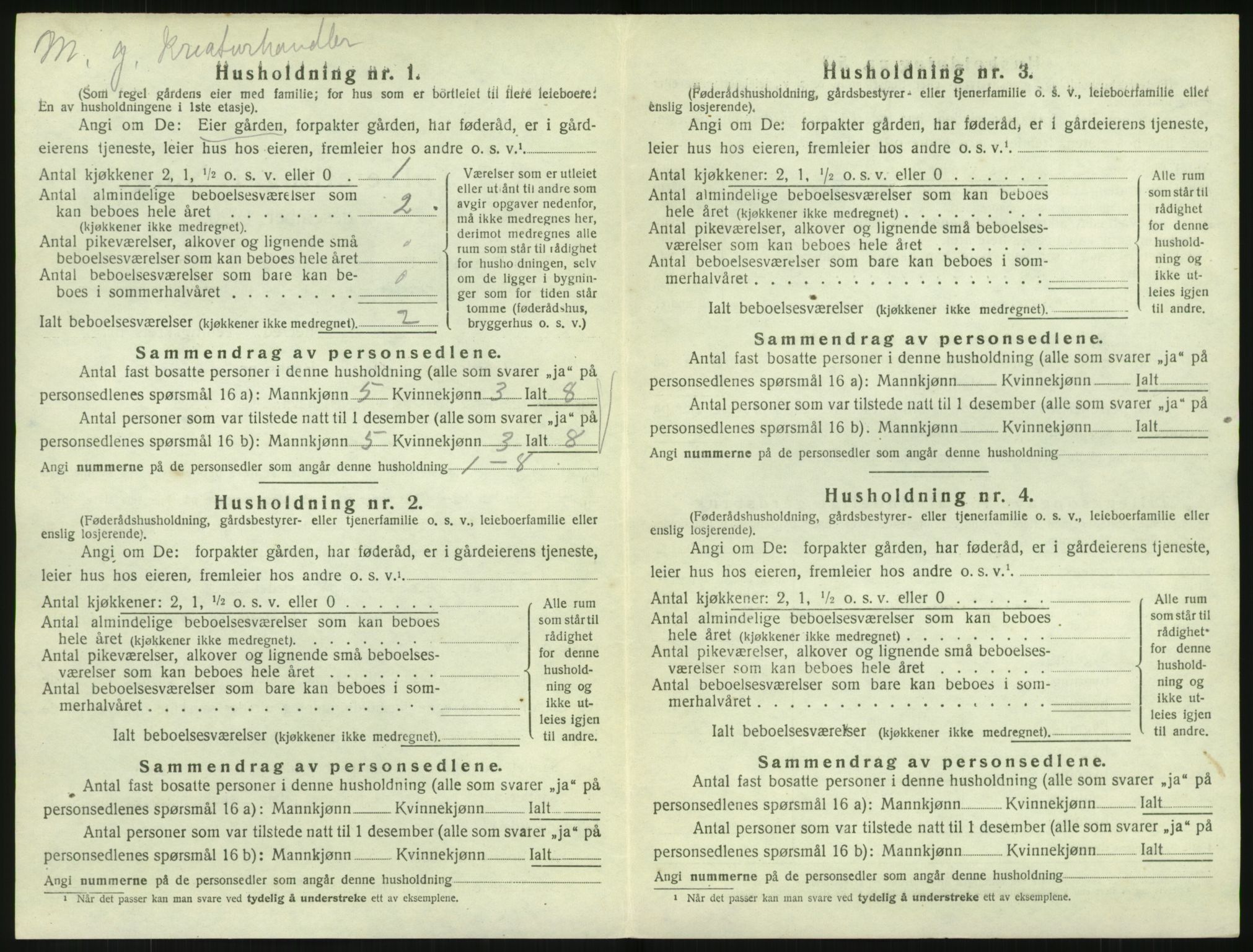 SAK, 1920 census for Herad, 1920, p. 29