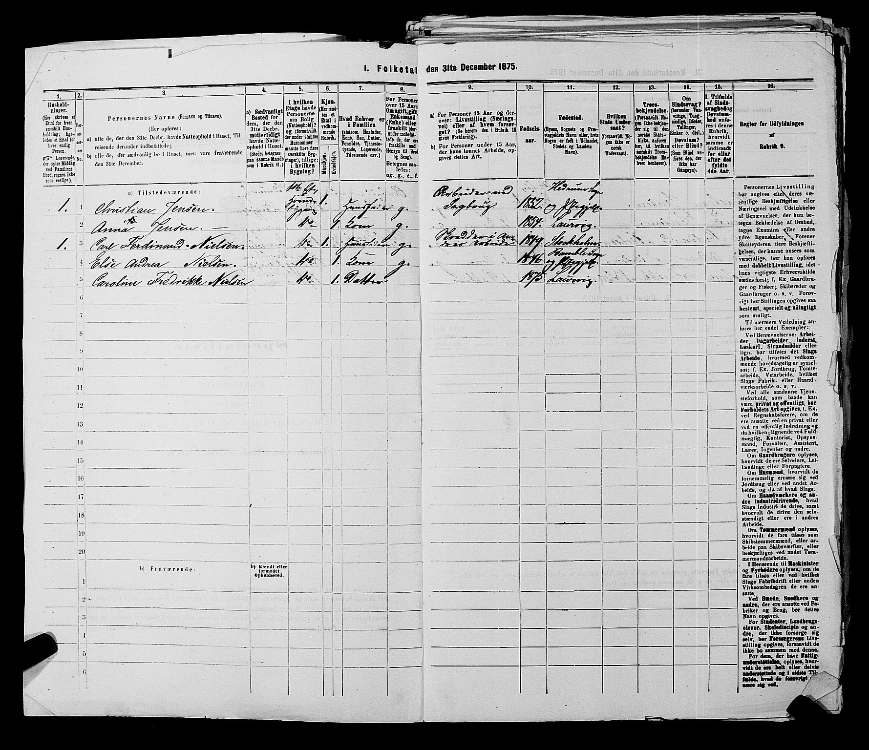 SAKO, 1875 census for 0707P Larvik, 1875, p. 762