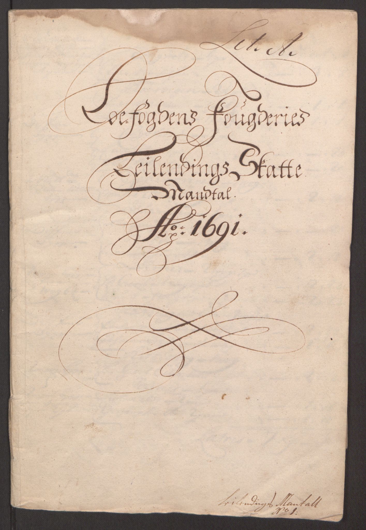 Rentekammeret inntil 1814, Reviderte regnskaper, Fogderegnskap, RA/EA-4092/R67/L4675: Fogderegnskap Vesterålen, Andenes og Lofoten, 1691-1693, p. 8