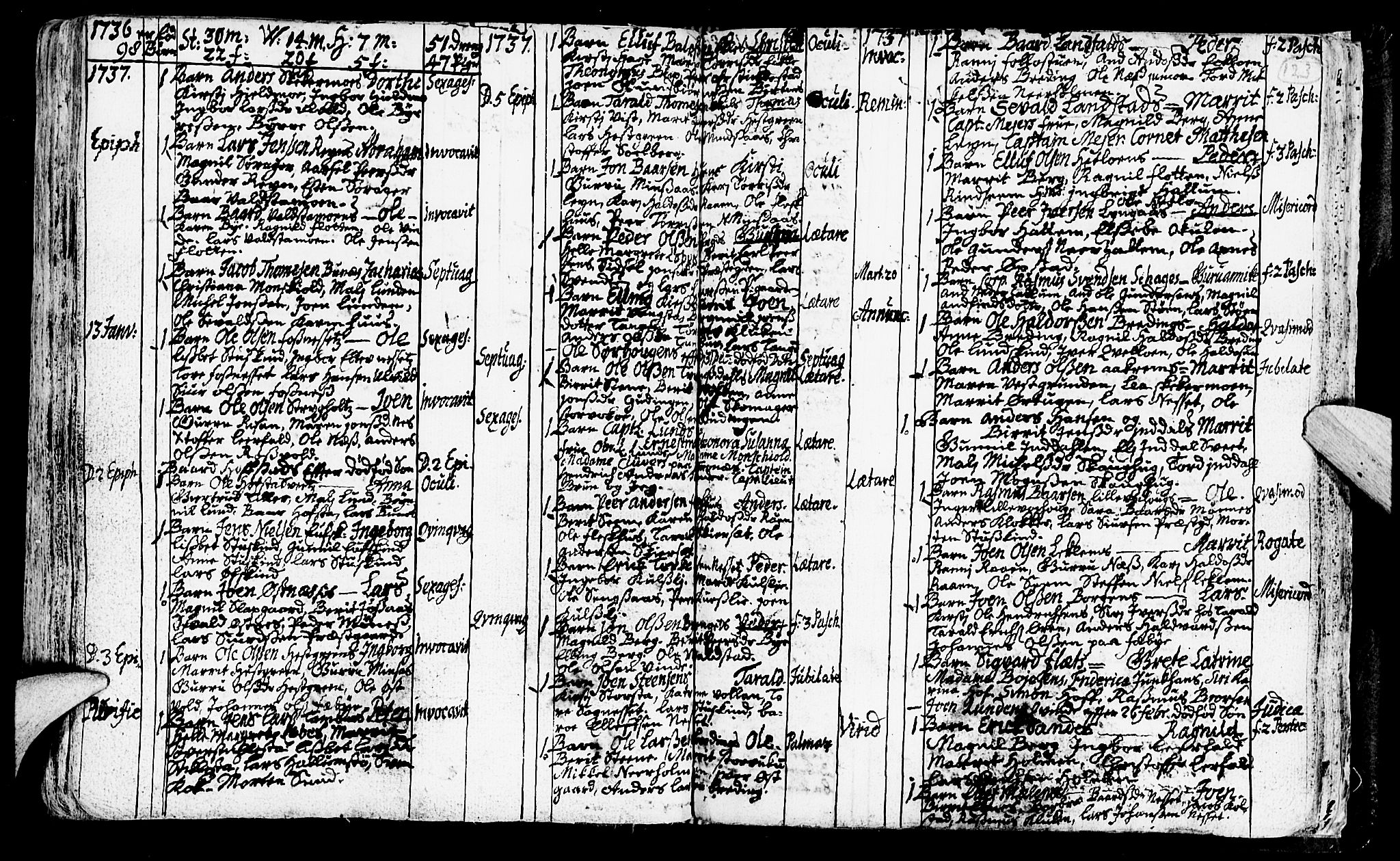 Ministerialprotokoller, klokkerbøker og fødselsregistre - Nord-Trøndelag, SAT/A-1458/723/L0230: Parish register (official) no. 723A01, 1705-1747, p. 123