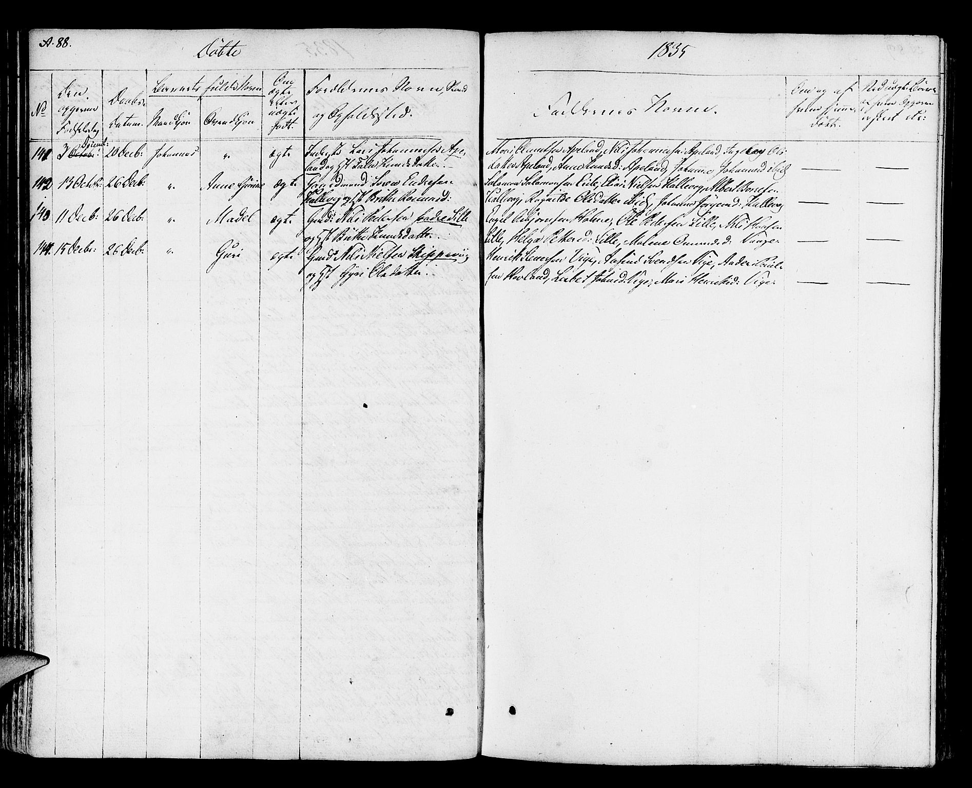 Finnås sokneprestembete, SAB/A-99925/H/Ha/Haa/Haaa/L0005: Parish register (official) no. A 5, 1823-1835, p. 88