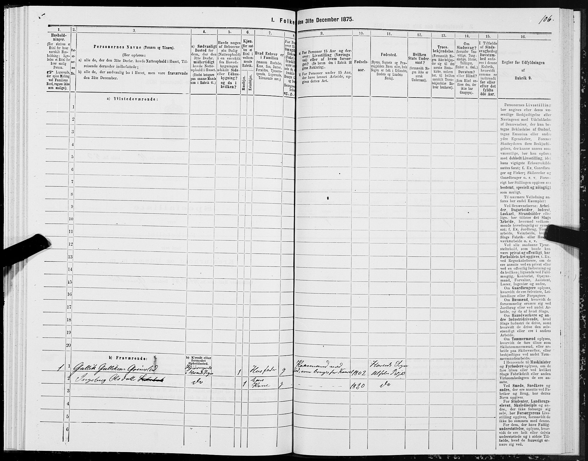 SAT, 1875 census for 1516P Ulstein, 1875, p. 4106