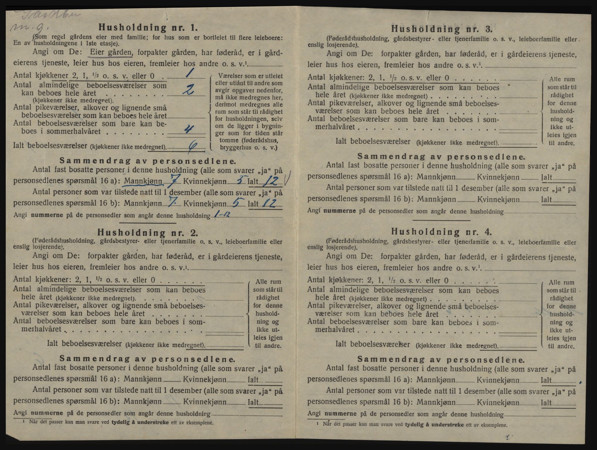 SAT, 1920 census for Åsen, 1920, p. 29