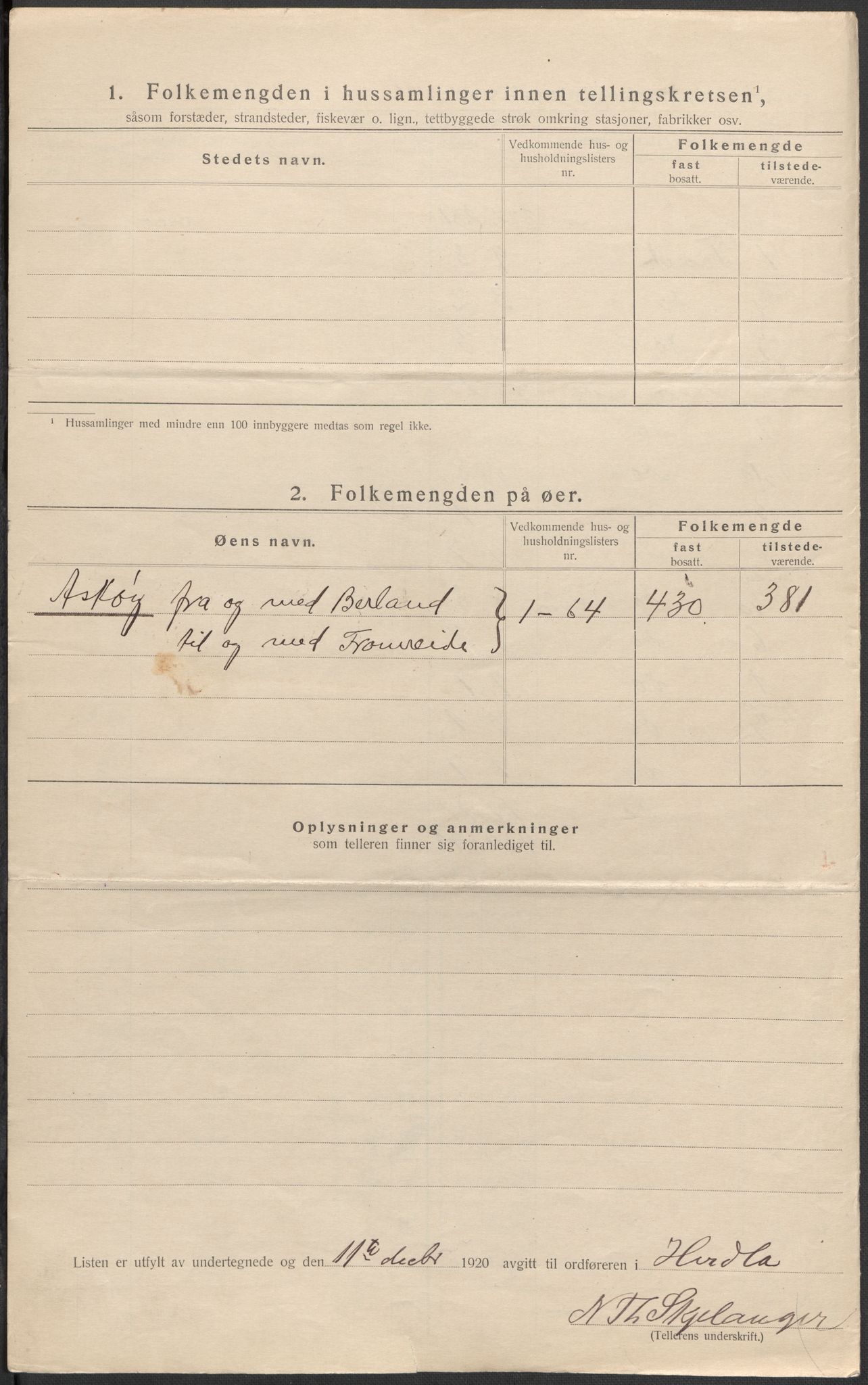 SAB, 1920 census for Herdla, 1920, p. 26