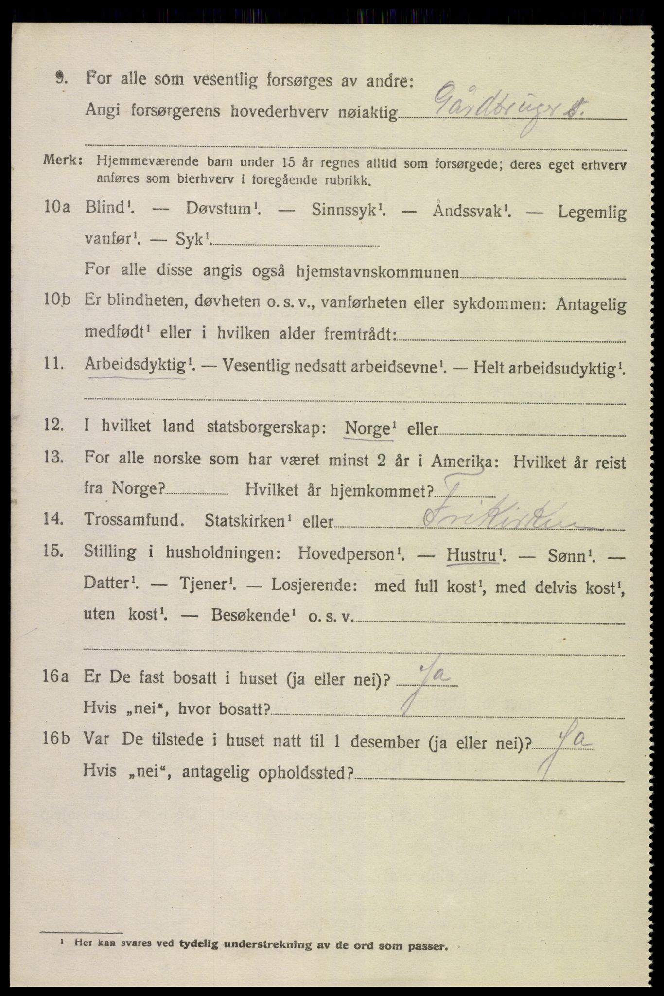 SAK, 1920 census for Øyestad, 1920, p. 10097