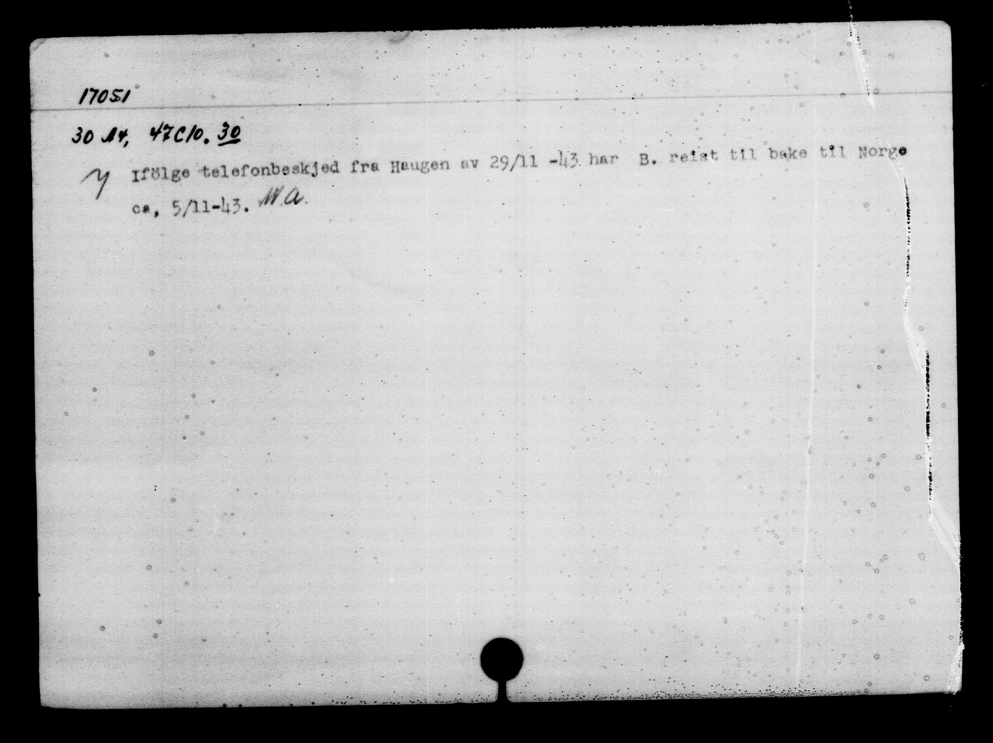 Utenriksstasjonene, Legasjonen i Stockholm, Flyktningkontoret, AV/RA-S-6753/V/Va/L0008: Kjesäterkartoteket, flyktninger med registreringsnr. 15700-18547, 1940-1945, p. 1482