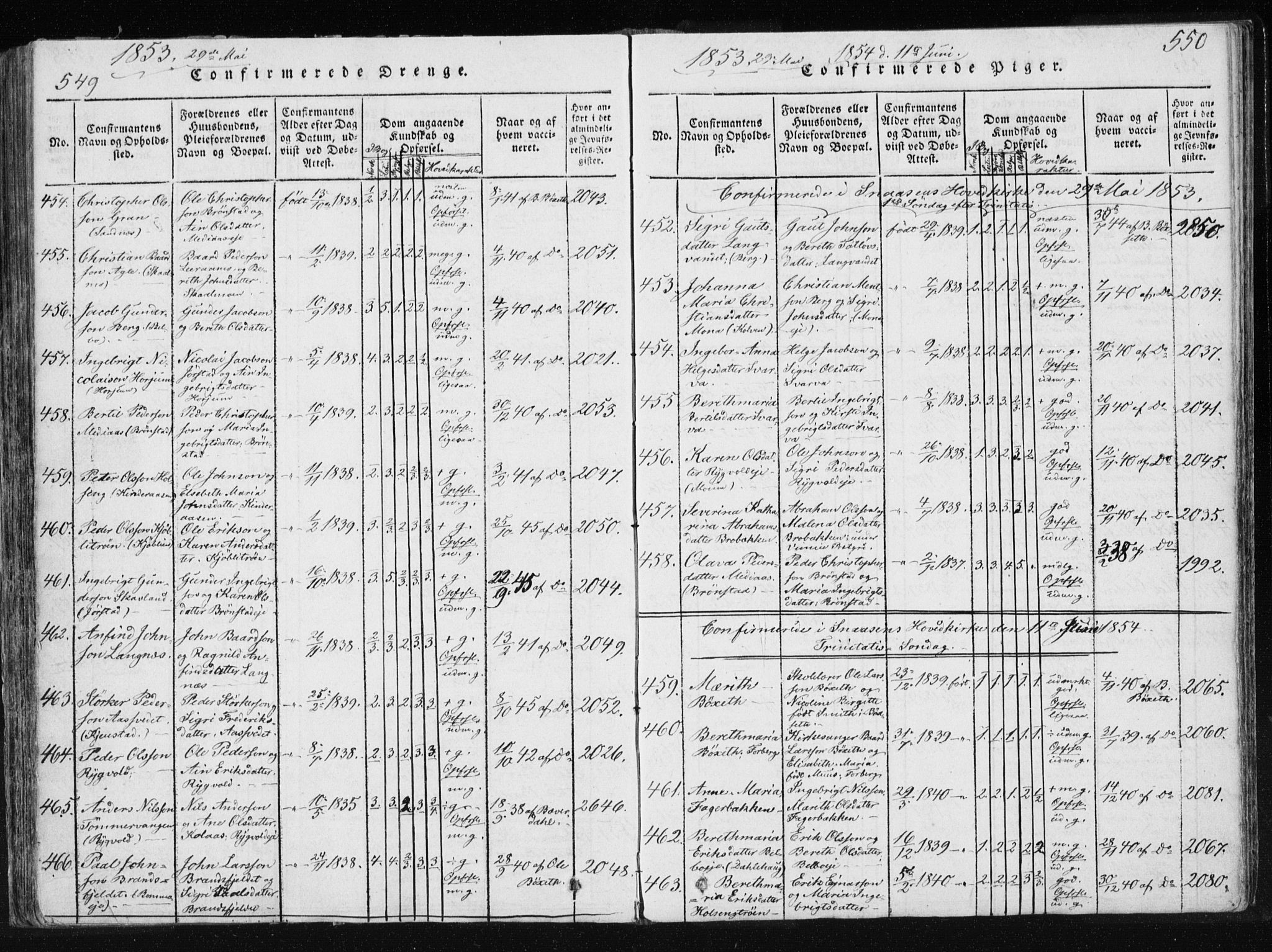 Ministerialprotokoller, klokkerbøker og fødselsregistre - Nord-Trøndelag, SAT/A-1458/749/L0469: Parish register (official) no. 749A03, 1817-1857, p. 549-550