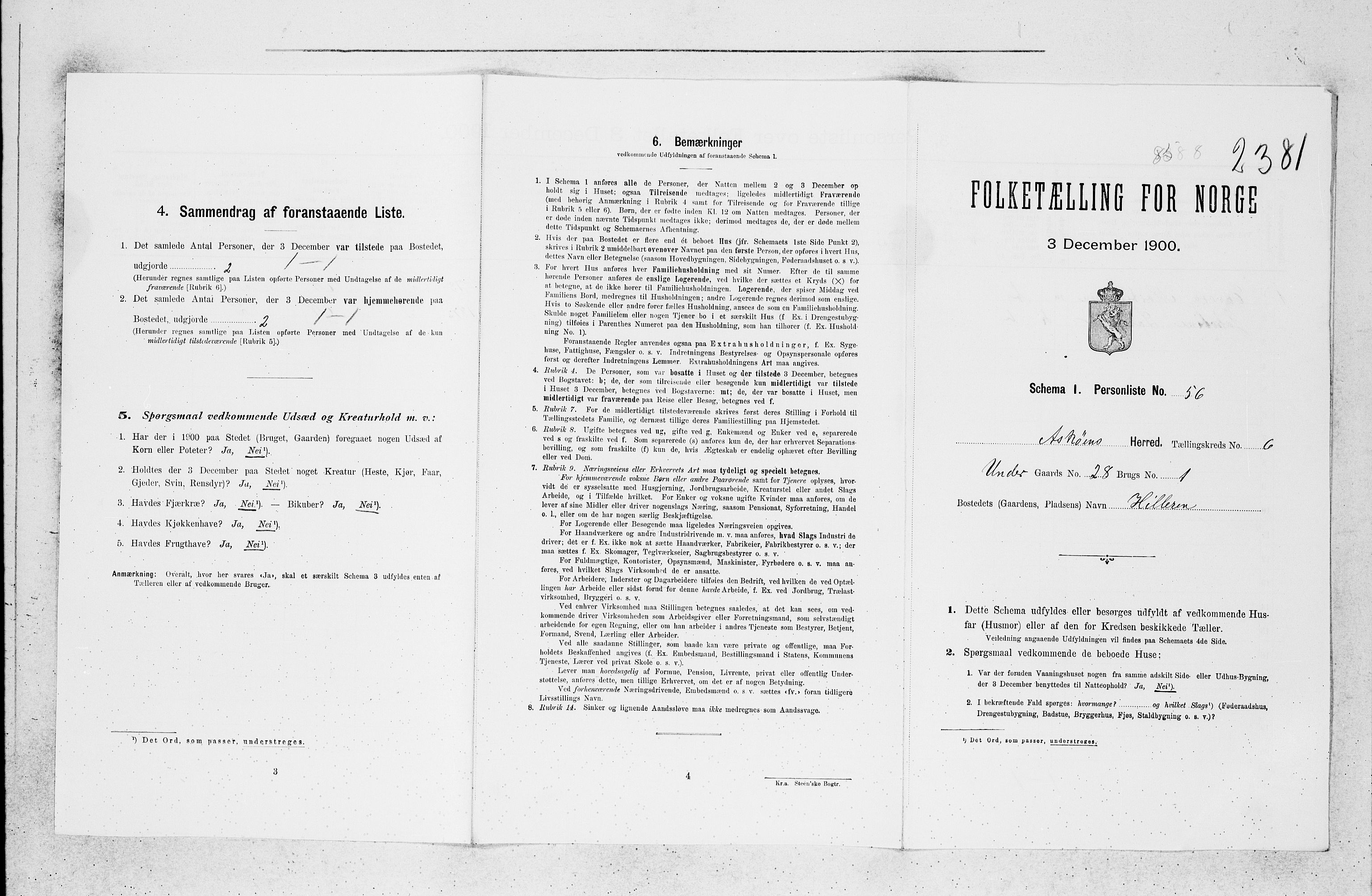 SAB, 1900 census for Askøy, 1900, p. 66