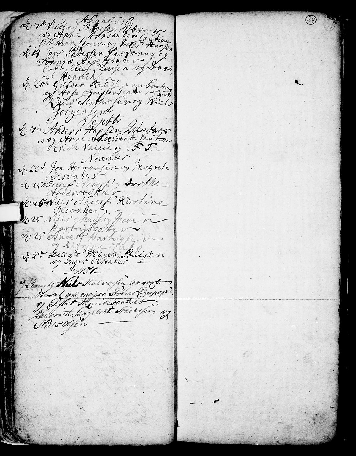 Skien kirkebøker, SAKO/A-302/F/Fa/L0002: Parish register (official) no. 2, 1716-1757, p. 24