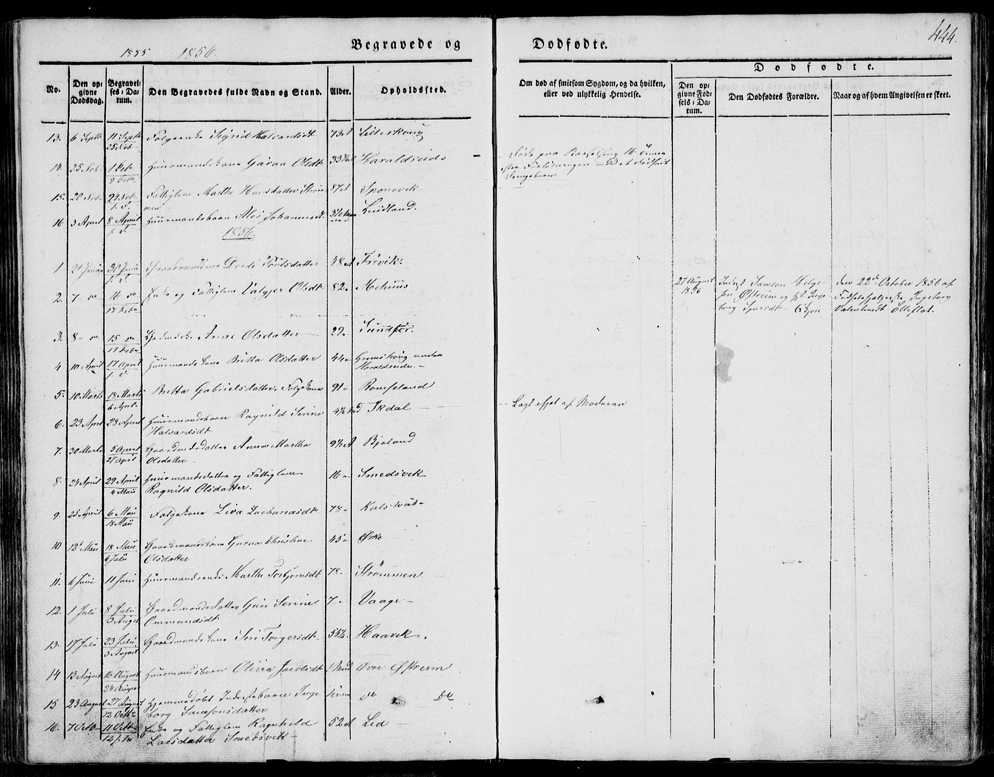 Skjold sokneprestkontor, SAST/A-101847/H/Ha/Haa/L0006: Parish register (official) no. A 6.2, 1835-1858, p. 444