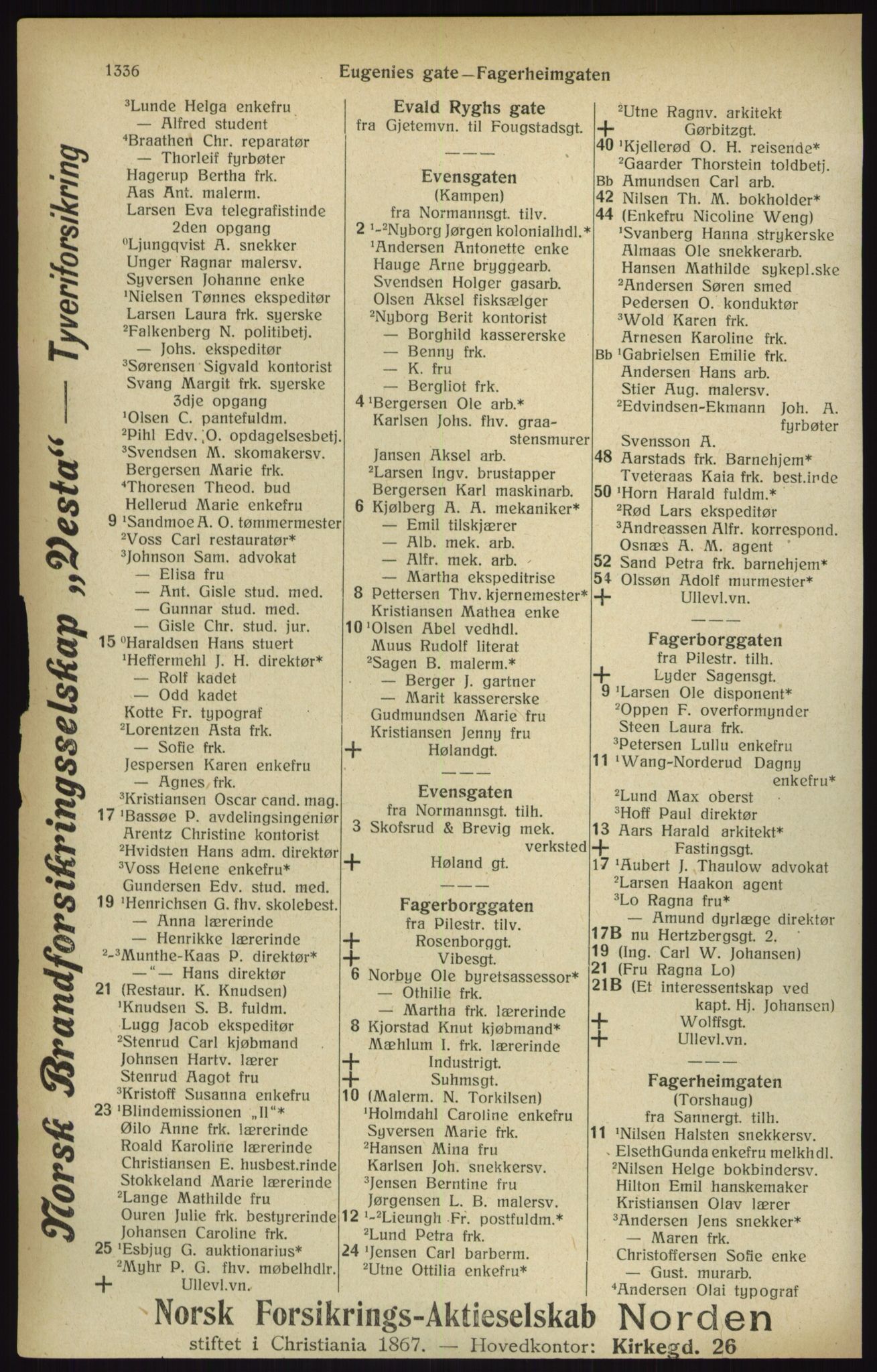 Kristiania/Oslo adressebok, PUBL/-, 1916, p. 1336