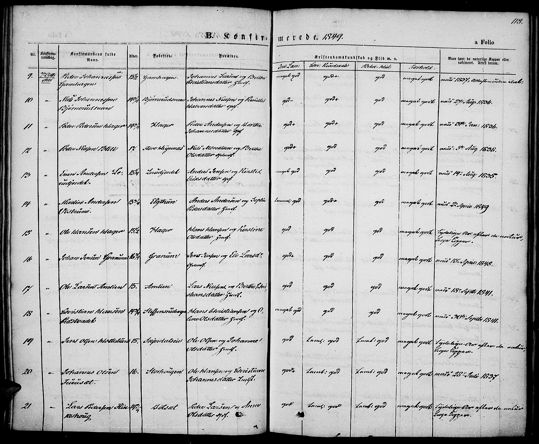Vestre Toten prestekontor, SAH/PREST-108/H/Ha/Haa/L0004: Parish register (official) no. 4, 1844-1849, p. 118