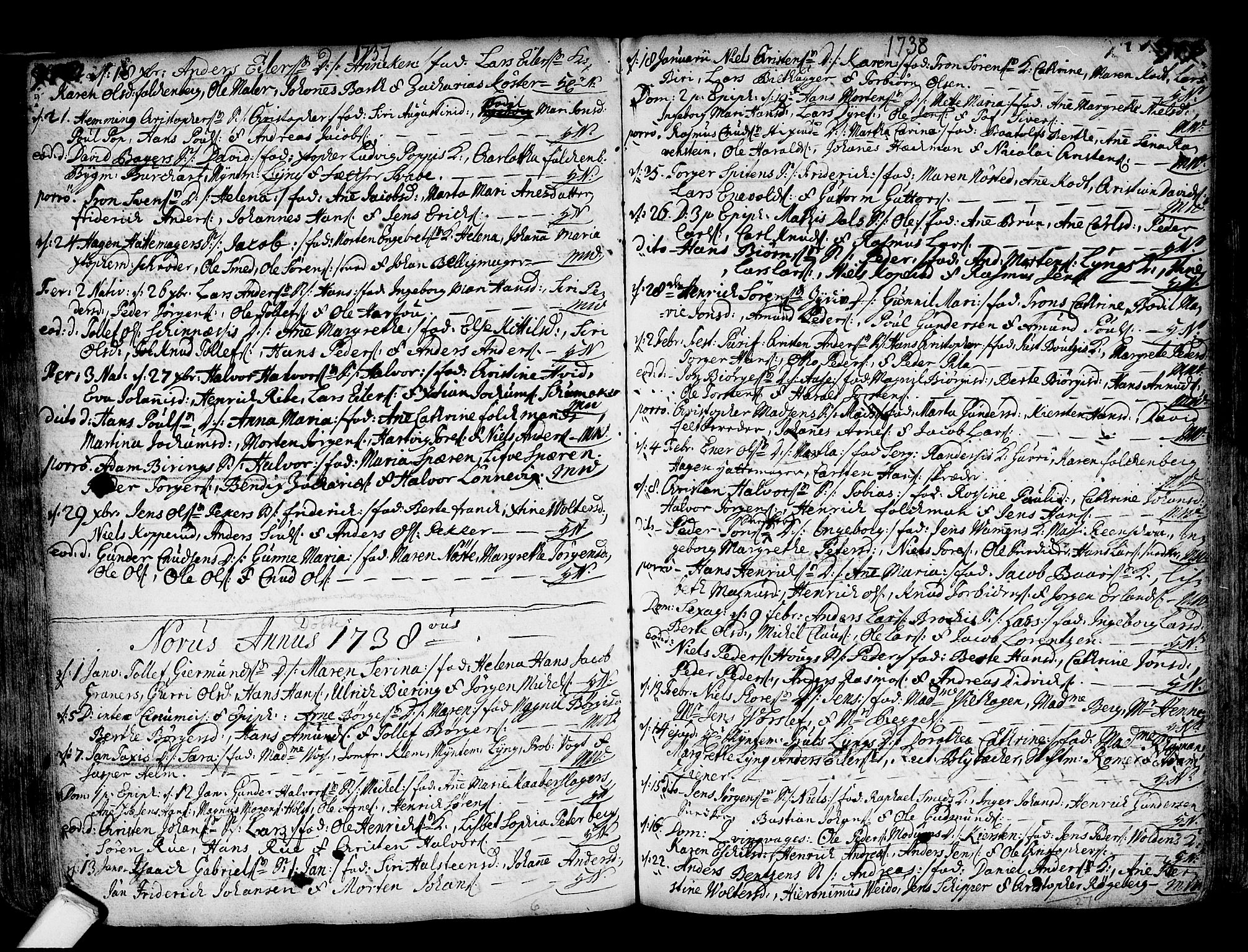 Kongsberg kirkebøker, SAKO/A-22/F/Fa/L0002: Parish register (official) no. I 2, 1721-1743, p. 352-353