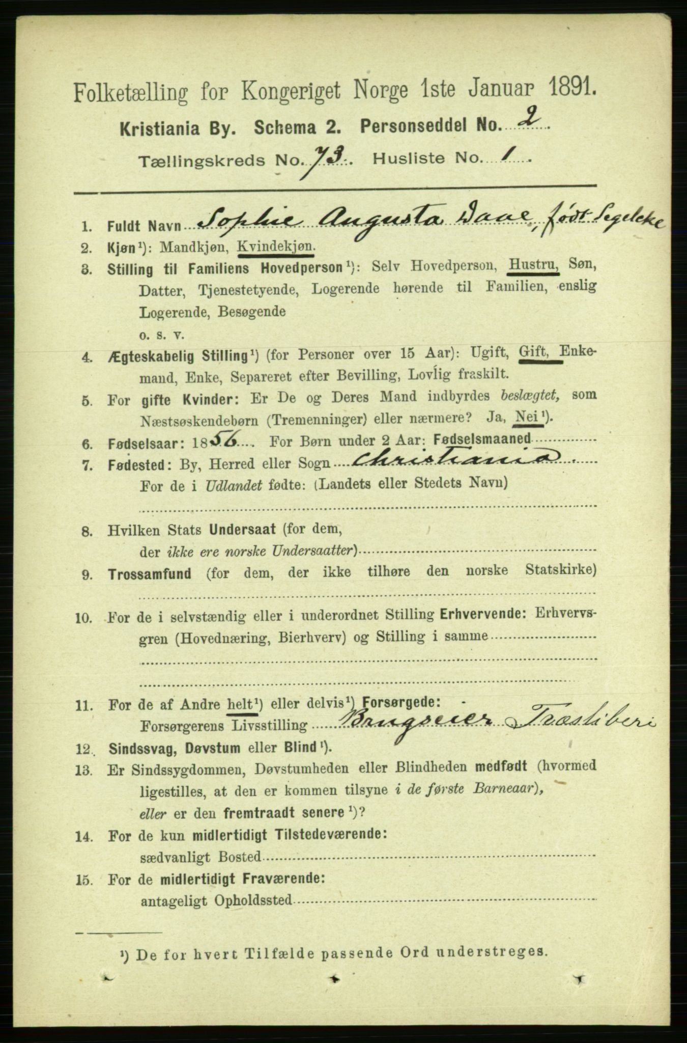 RA, 1891 census for 0301 Kristiania, 1891, p. 39424