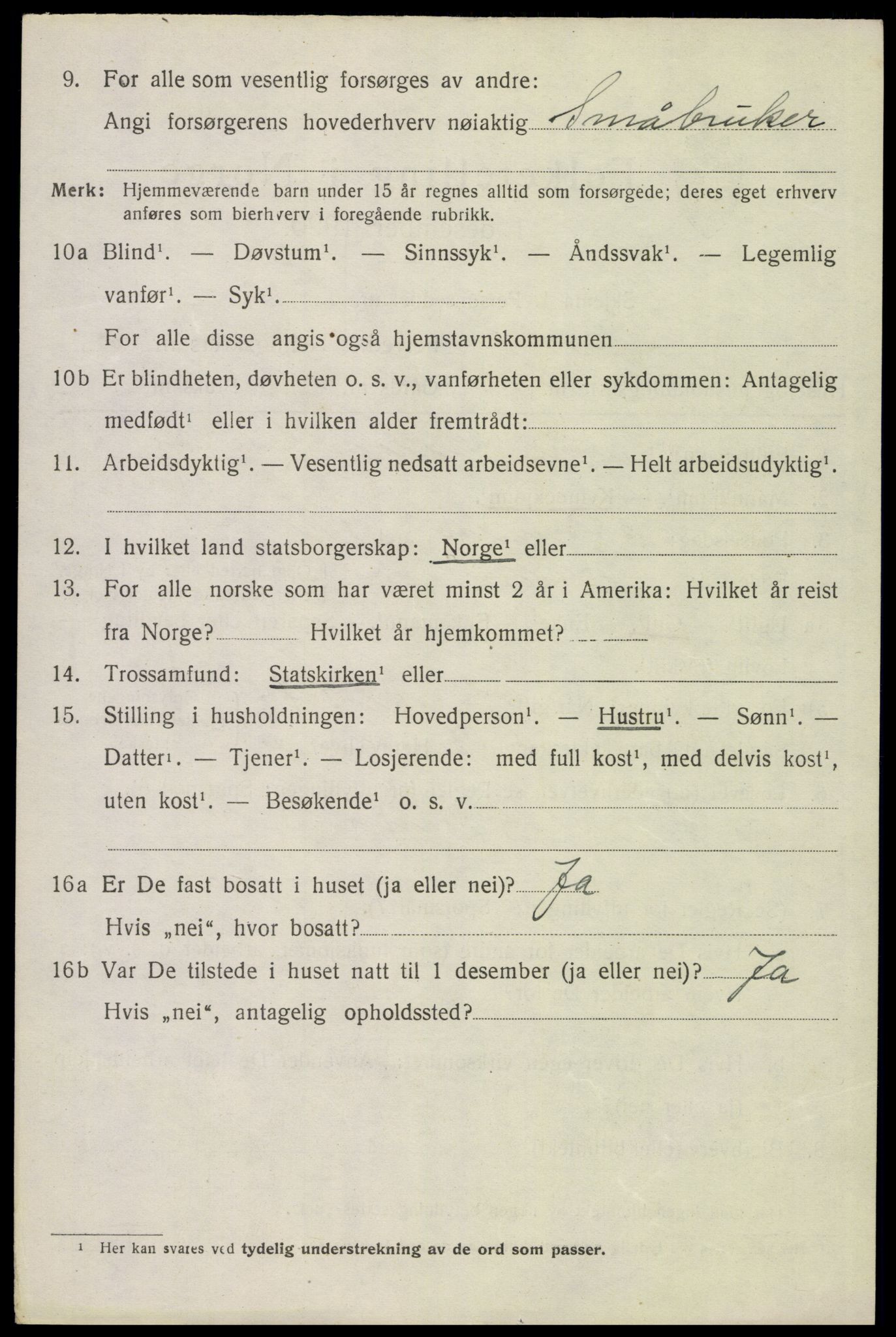 SAH, 1920 census for Åsnes, 1920, p. 8255