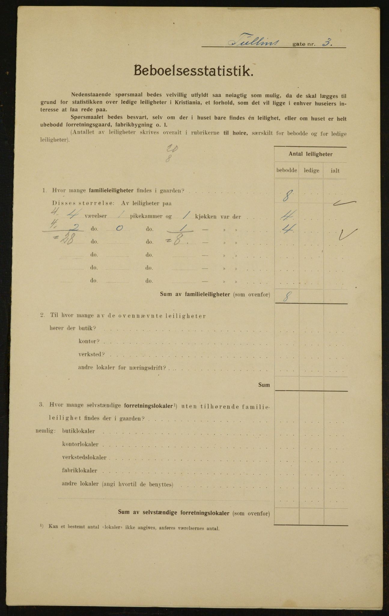 OBA, Municipal Census 1910 for Kristiania, 1910, p. 111382