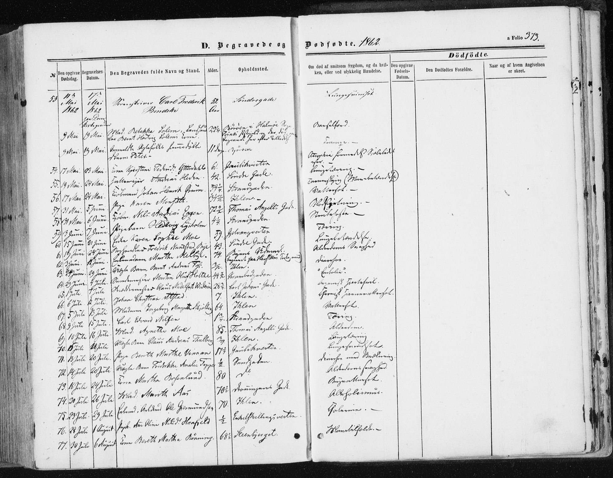 Ministerialprotokoller, klokkerbøker og fødselsregistre - Sør-Trøndelag, AV/SAT-A-1456/602/L0115: Parish register (official) no. 602A13, 1860-1872, p. 373