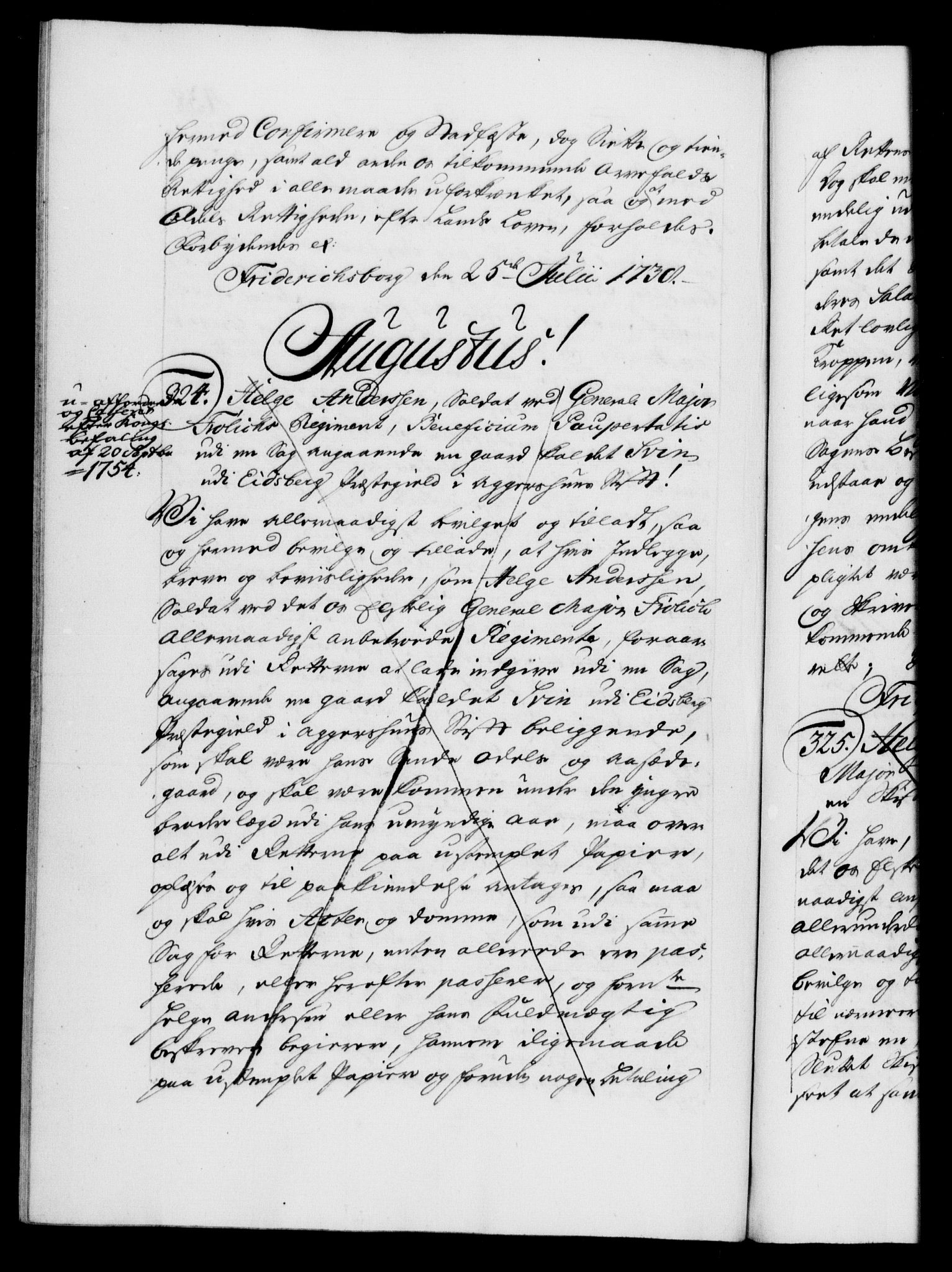Danske Kanselli 1572-1799, RA/EA-3023/F/Fc/Fca/Fcaa/L0030: Norske registre, 1737-1738, p. 438b