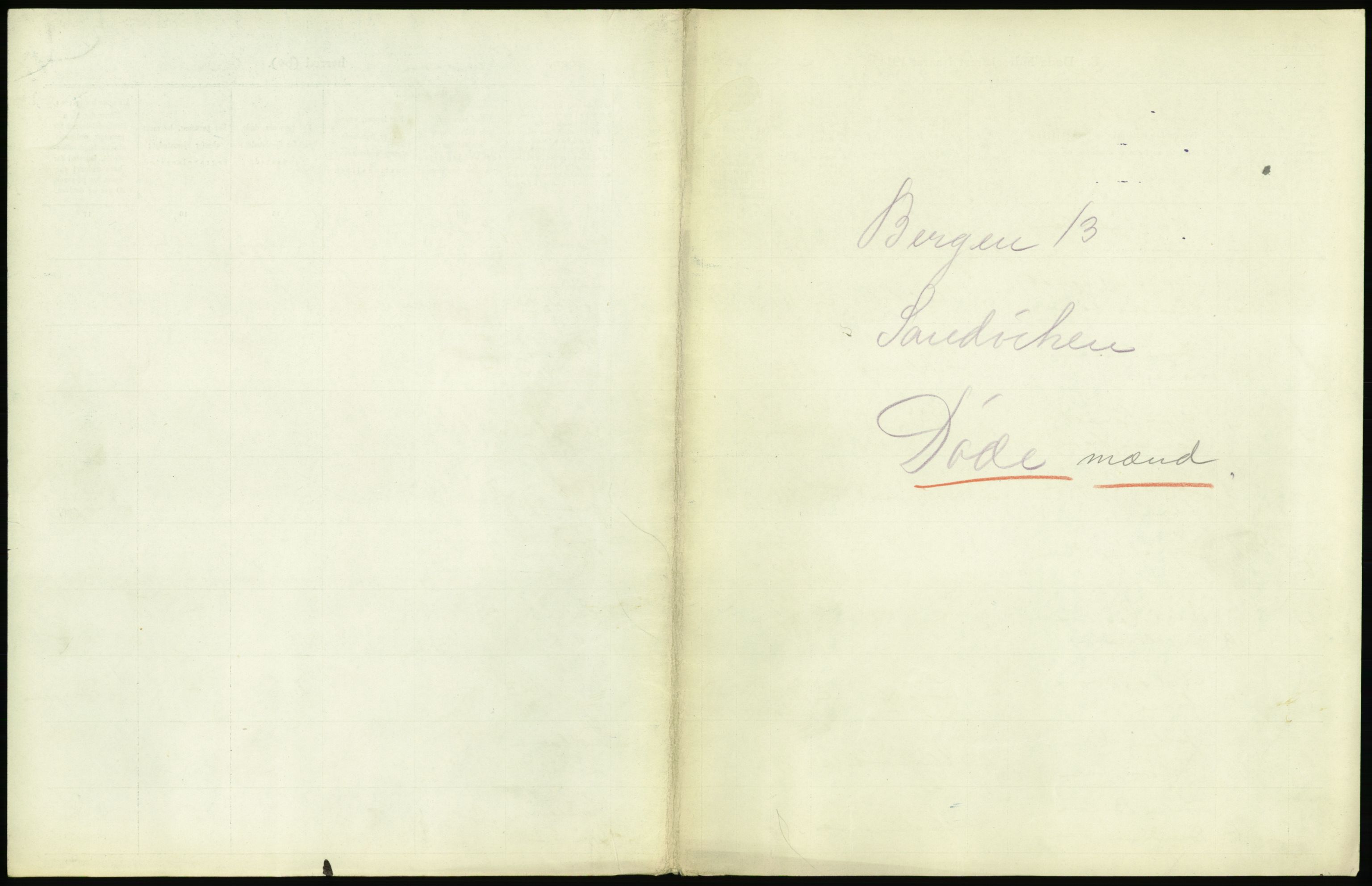 Statistisk sentralbyrå, Sosiodemografiske emner, Befolkning, AV/RA-S-2228/D/Df/Dfb/Dfbi/L0035: Bergen: Gifte, døde, dødfødte., 1919, p. 503