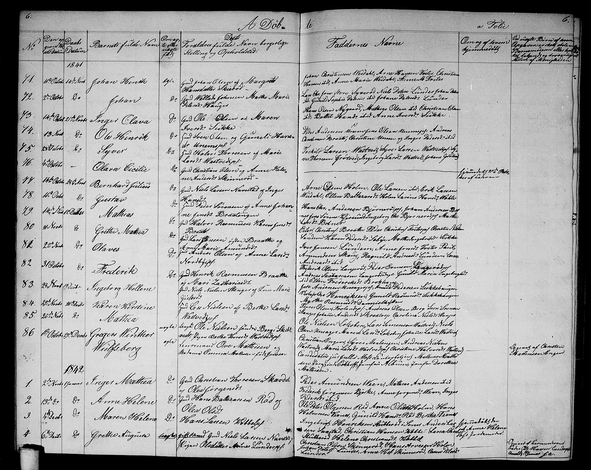 Våler prestekontor Kirkebøker, AV/SAO-A-11083/G/Ga/L0002: Parish register (copy) no. I 2, 1839-1860, p. 6
