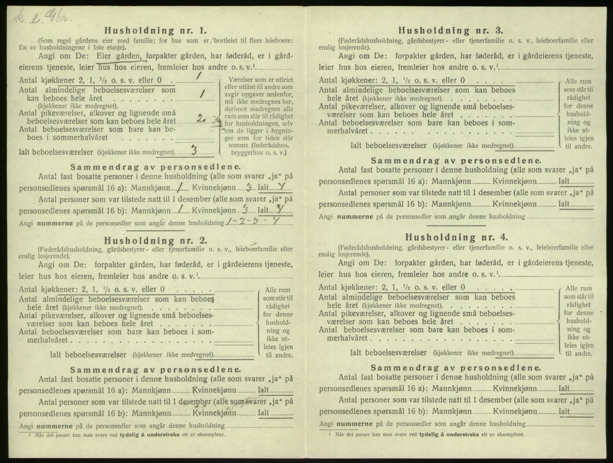 SAB, 1920 census for Gulen, 1920, p. 218