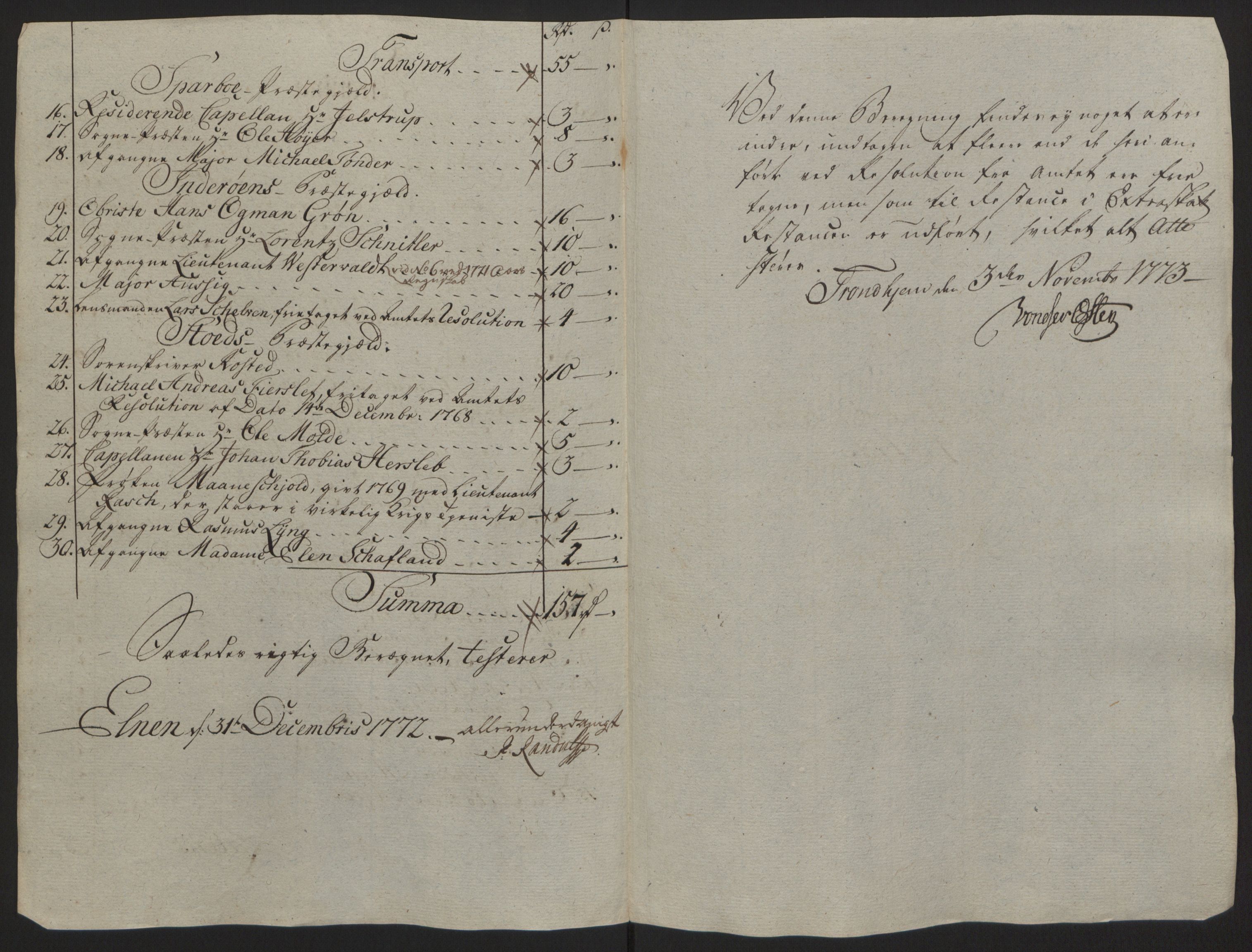 Rentekammeret inntil 1814, Reviderte regnskaper, Fogderegnskap, RA/EA-4092/R63/L4420: Ekstraskatten Inderøy, 1762-1772, p. 504