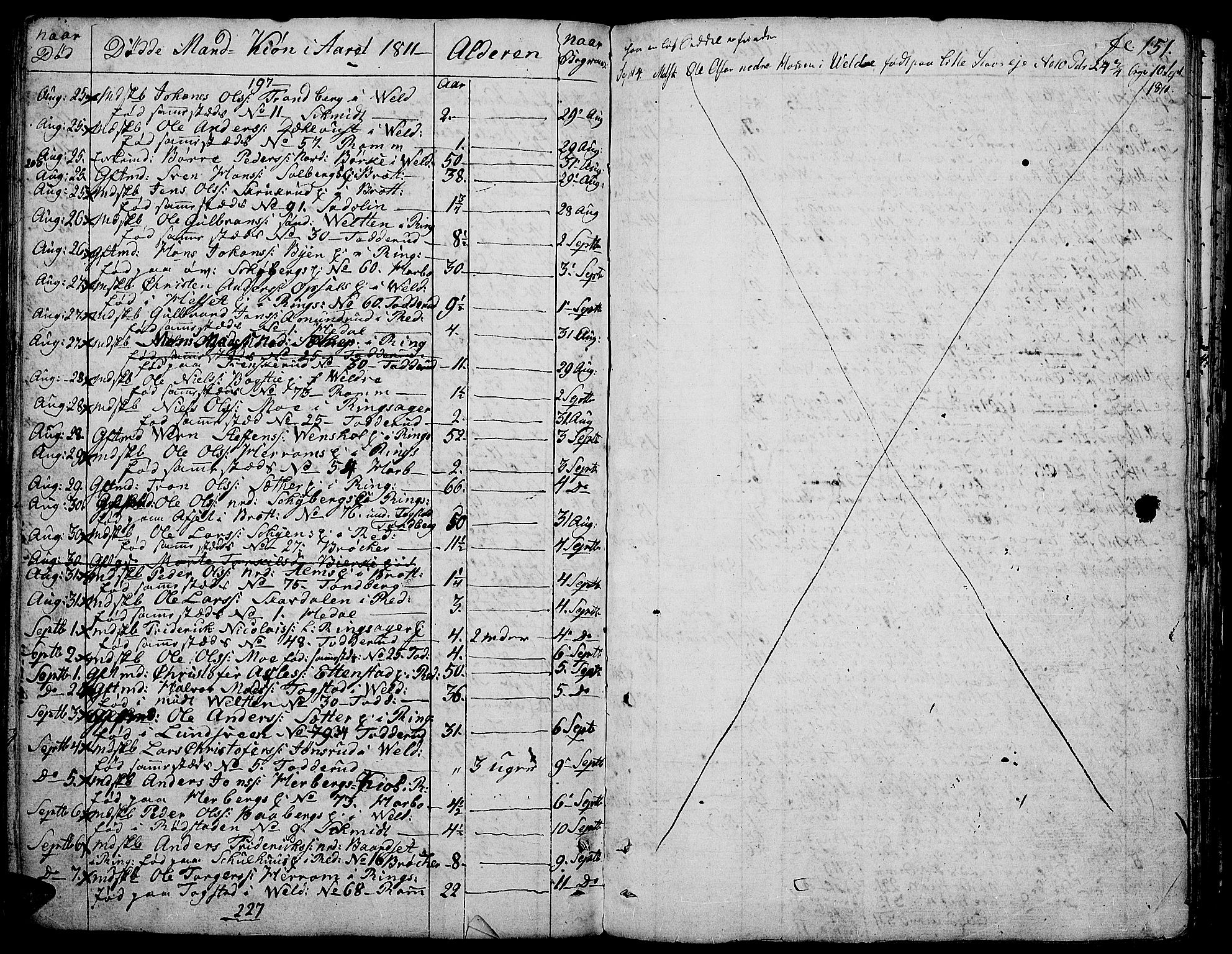 Ringsaker prestekontor, AV/SAH-PREST-014/K/Ka/L0004: Parish register (official) no. 4, 1799-1814, p. 151
