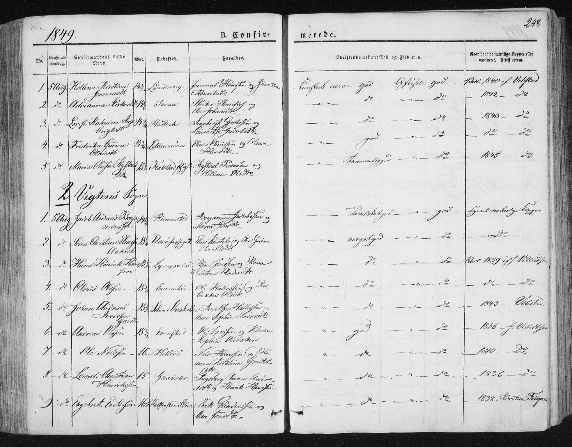 Ministerialprotokoller, klokkerbøker og fødselsregistre - Nord-Trøndelag, AV/SAT-A-1458/784/L0669: Parish register (official) no. 784A04, 1829-1859, p. 248