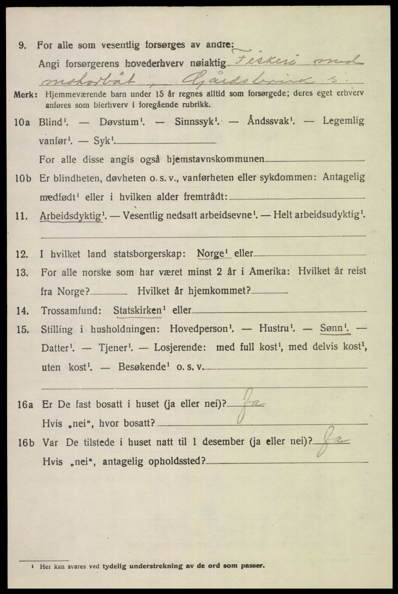 SAK, 1920 census for Hidra, 1920, p. 2105