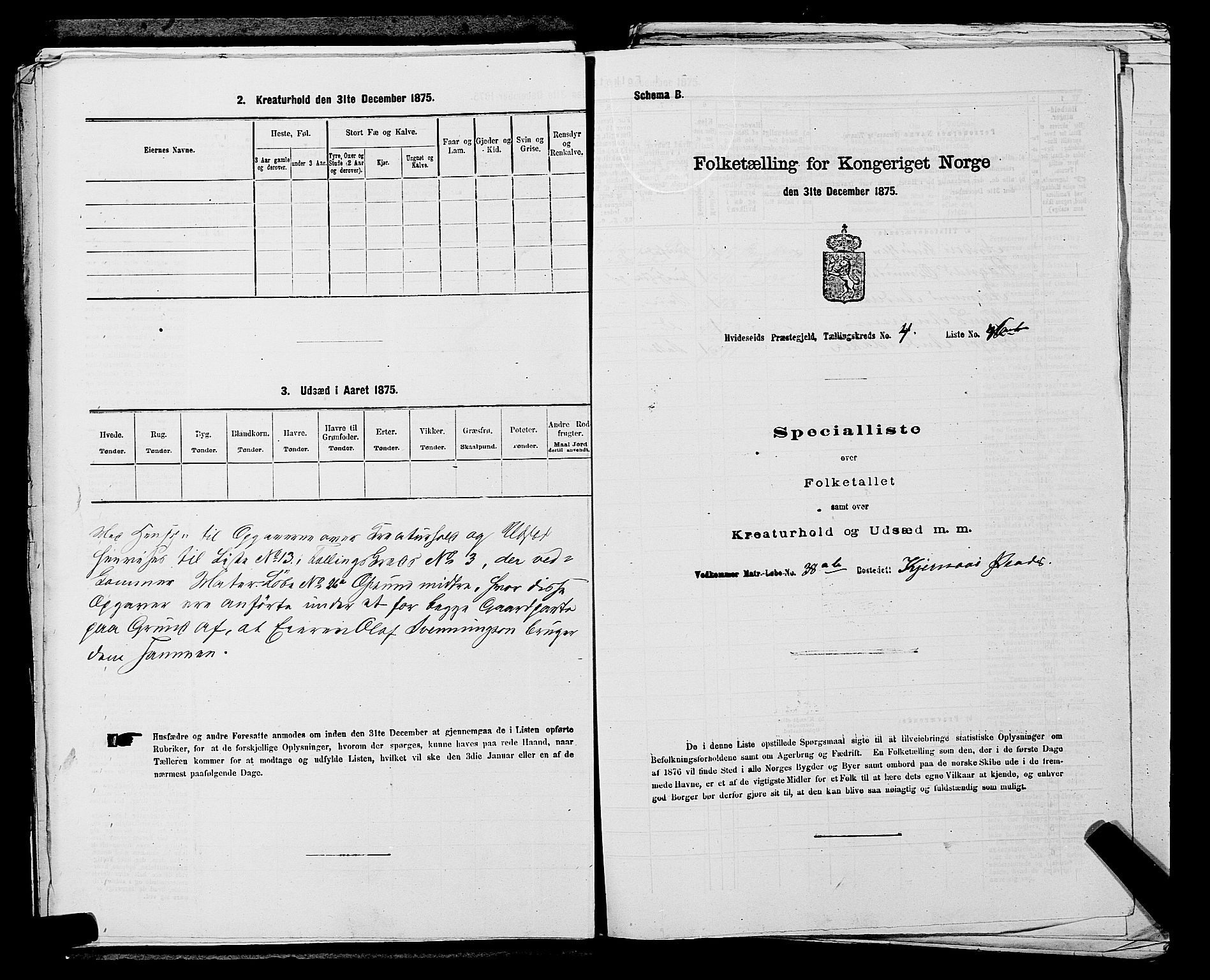 SAKO, 1875 census for 0829P Kviteseid, 1875, p. 475