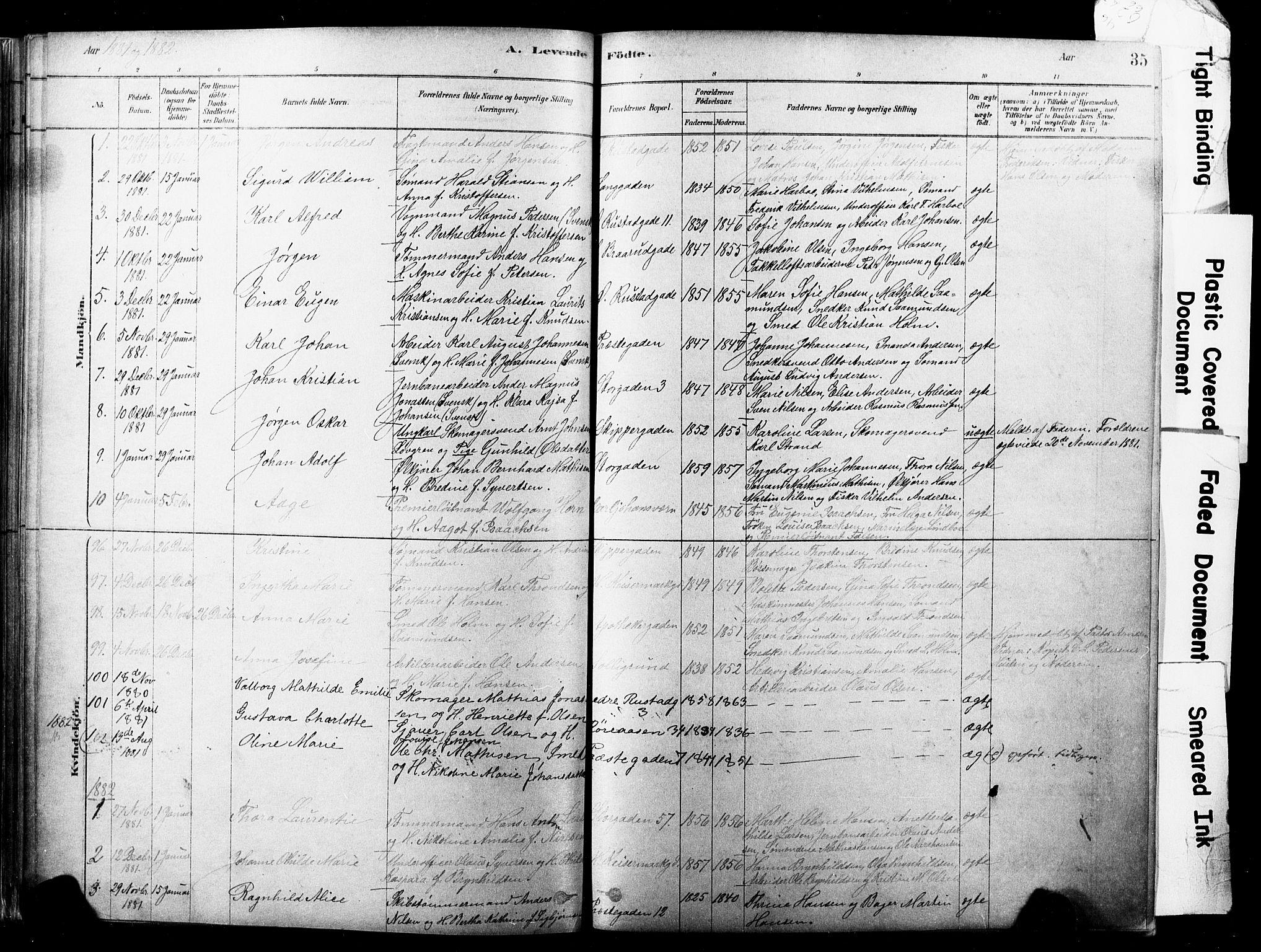 Horten kirkebøker, SAKO/A-348/F/Fa/L0003: Parish register (official) no. 3, 1878-1887, p. 35