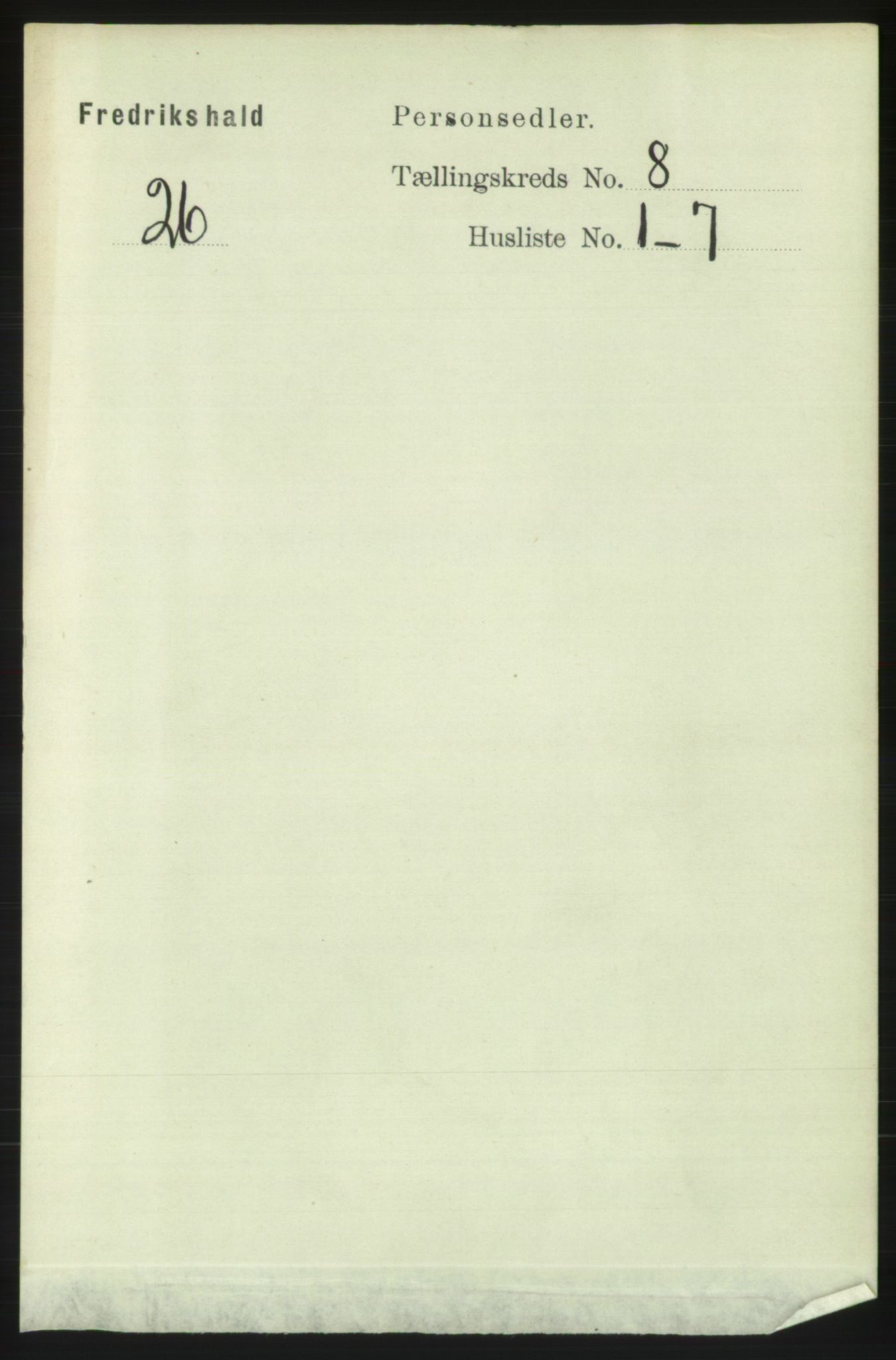 RA, 1891 census for 0101 Fredrikshald, 1891, p. 5417