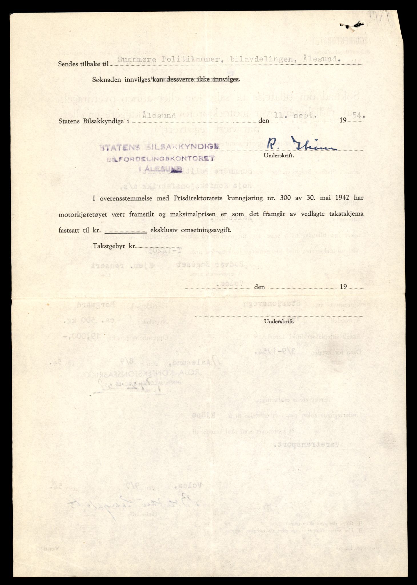 Møre og Romsdal vegkontor - Ålesund trafikkstasjon, AV/SAT-A-4099/F/Fe/L0044: Registreringskort for kjøretøy T 14205 - T 14319, 1927-1998, p. 12