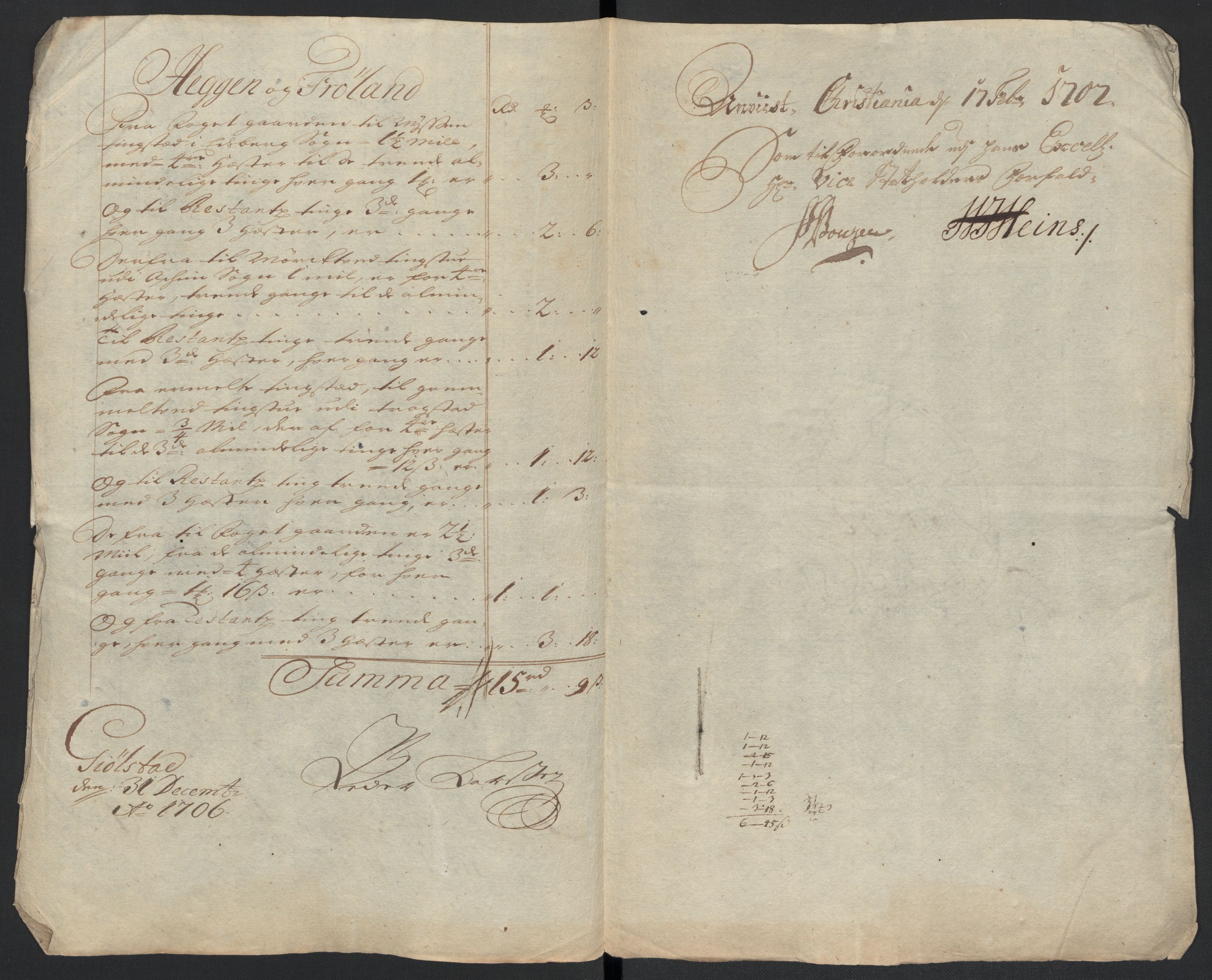 Rentekammeret inntil 1814, Reviderte regnskaper, Fogderegnskap, AV/RA-EA-4092/R07/L0298: Fogderegnskap Rakkestad, Heggen og Frøland, 1706, p. 390