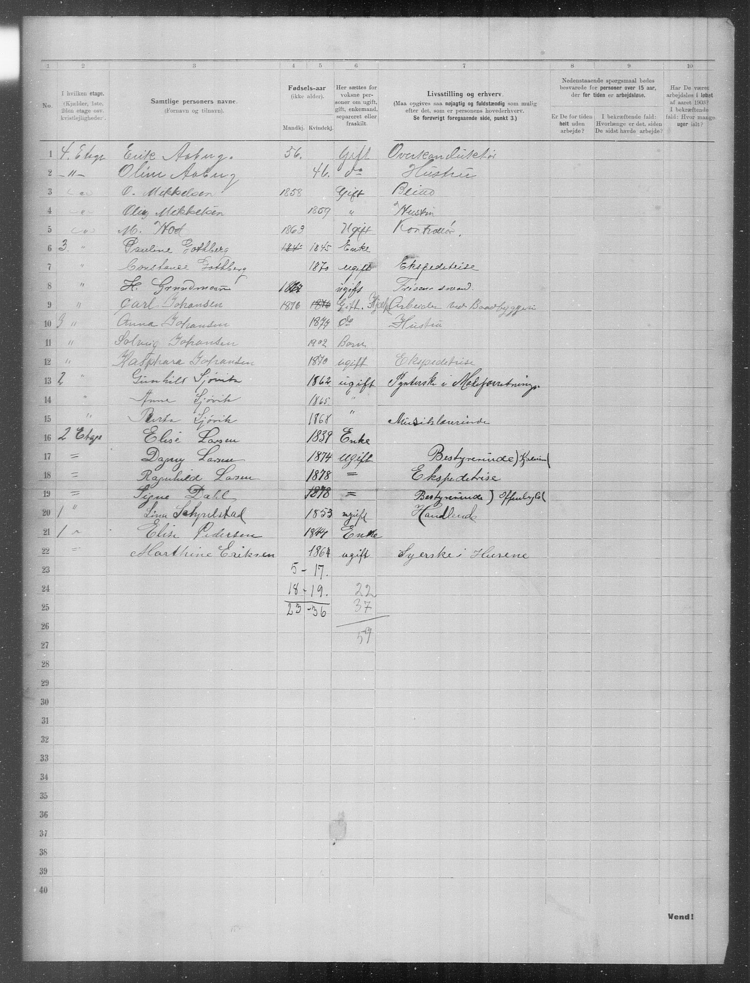 OBA, Municipal Census 1903 for Kristiania, 1903, p. 11638